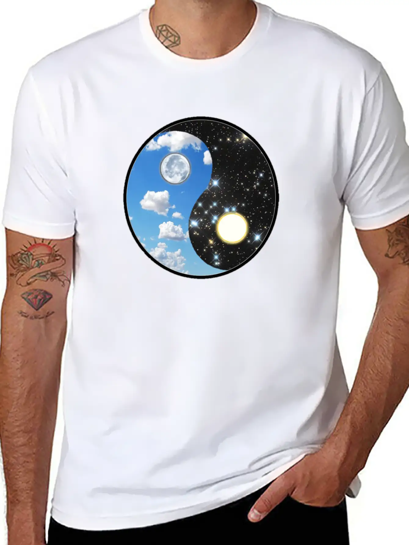 Ying Yang Stylish Everyday T-Shirt – Unisex Basic Cotton Tee