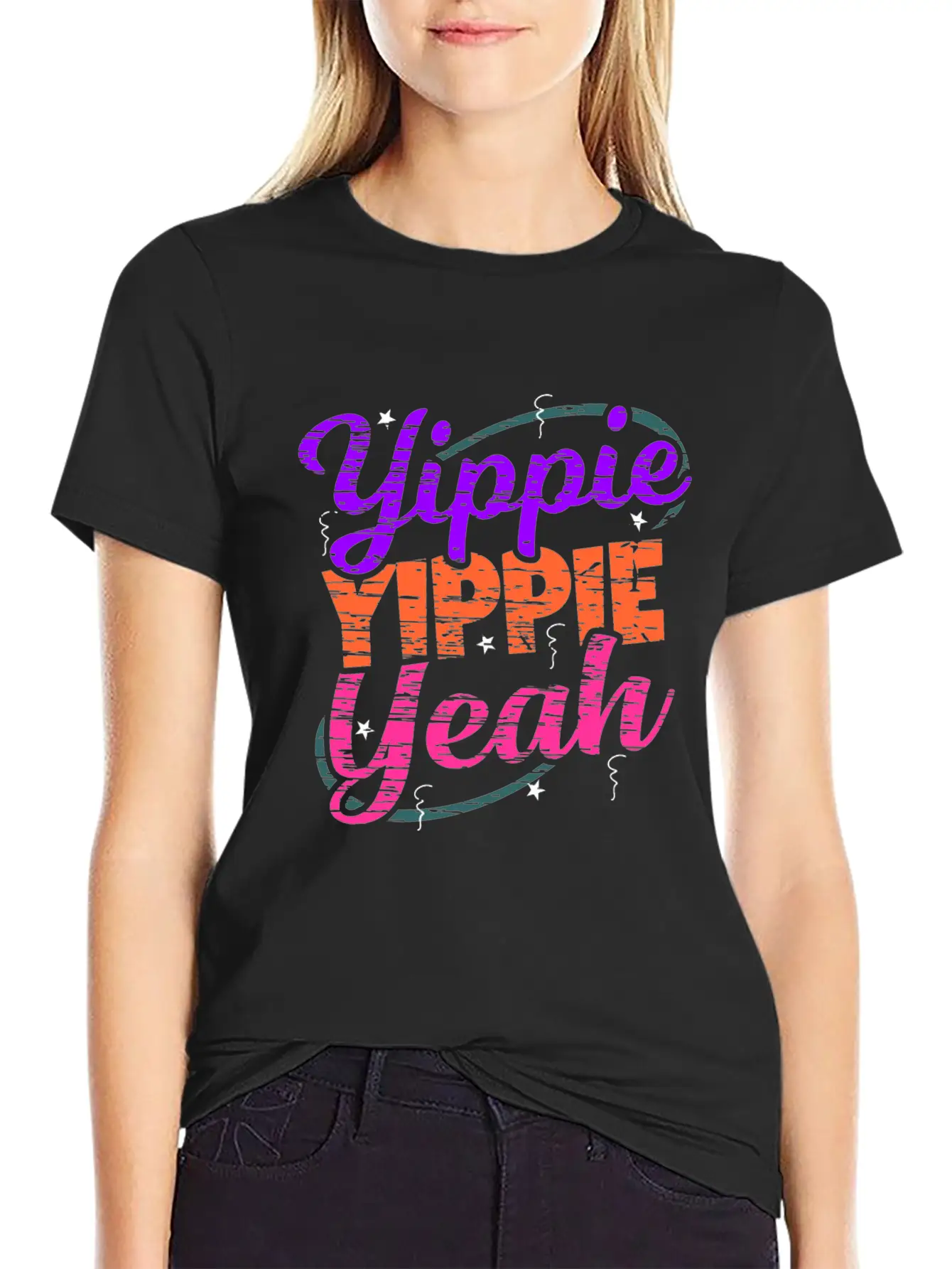 Yippie Yippie Yeah EDM Festival Music Techno Stylish Everyday T-Shirt – Unisex Basic Cotton Tee