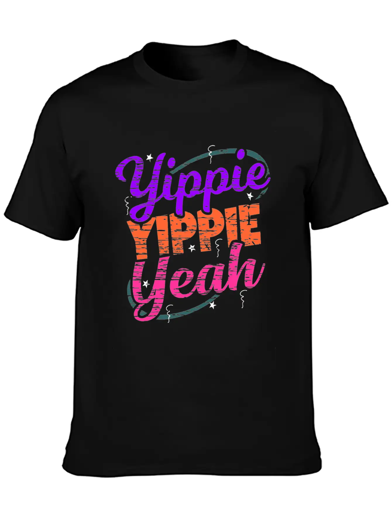 Yippie Yippie Yeah EDM Festival Music Techno Stylish Everyday T-Shirt – Unisex Basic Cotton Tee