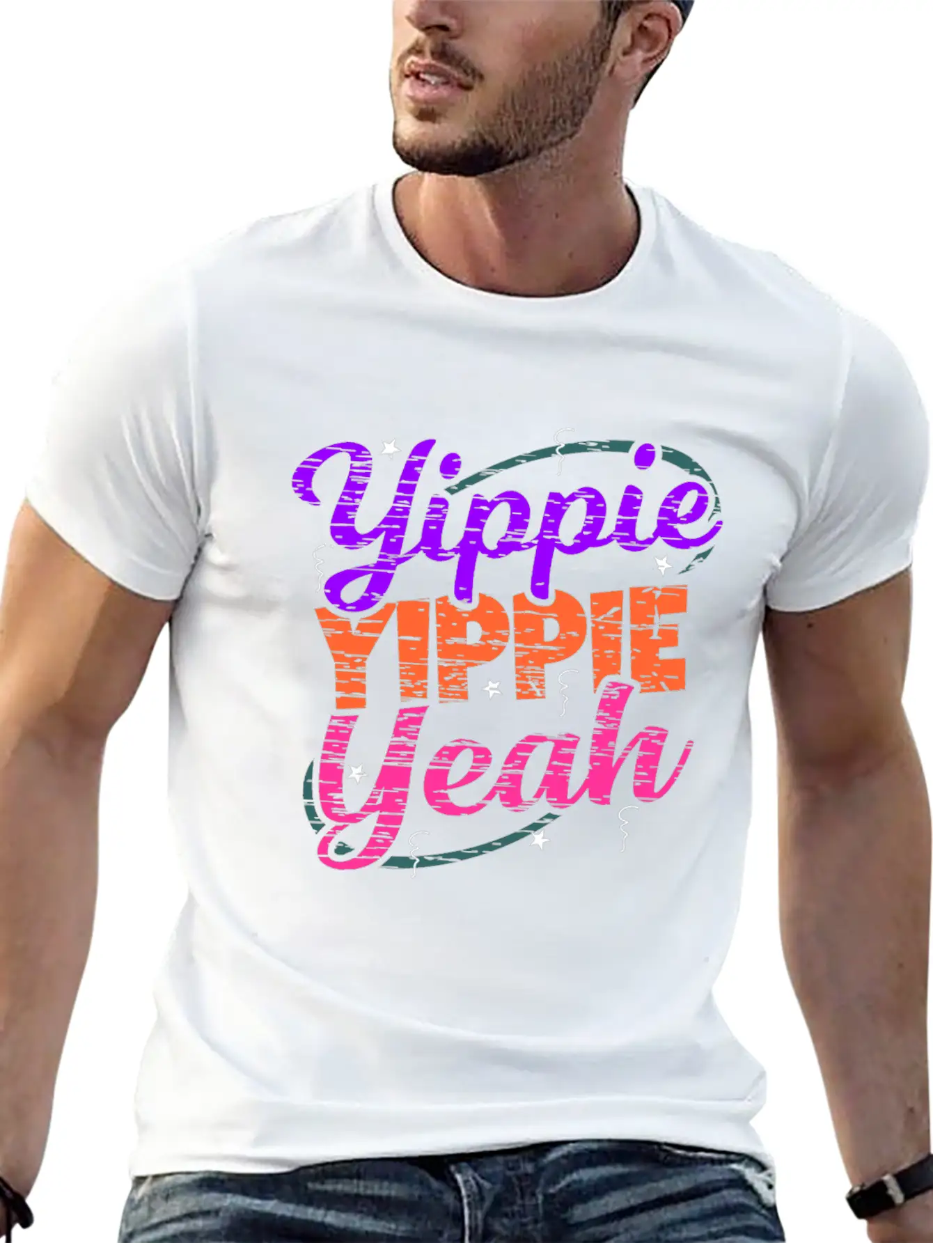 Yippie Yippie Yeah EDM Festival Music Techno Stylish Everyday T-Shirt – Unisex Basic Cotton Tee