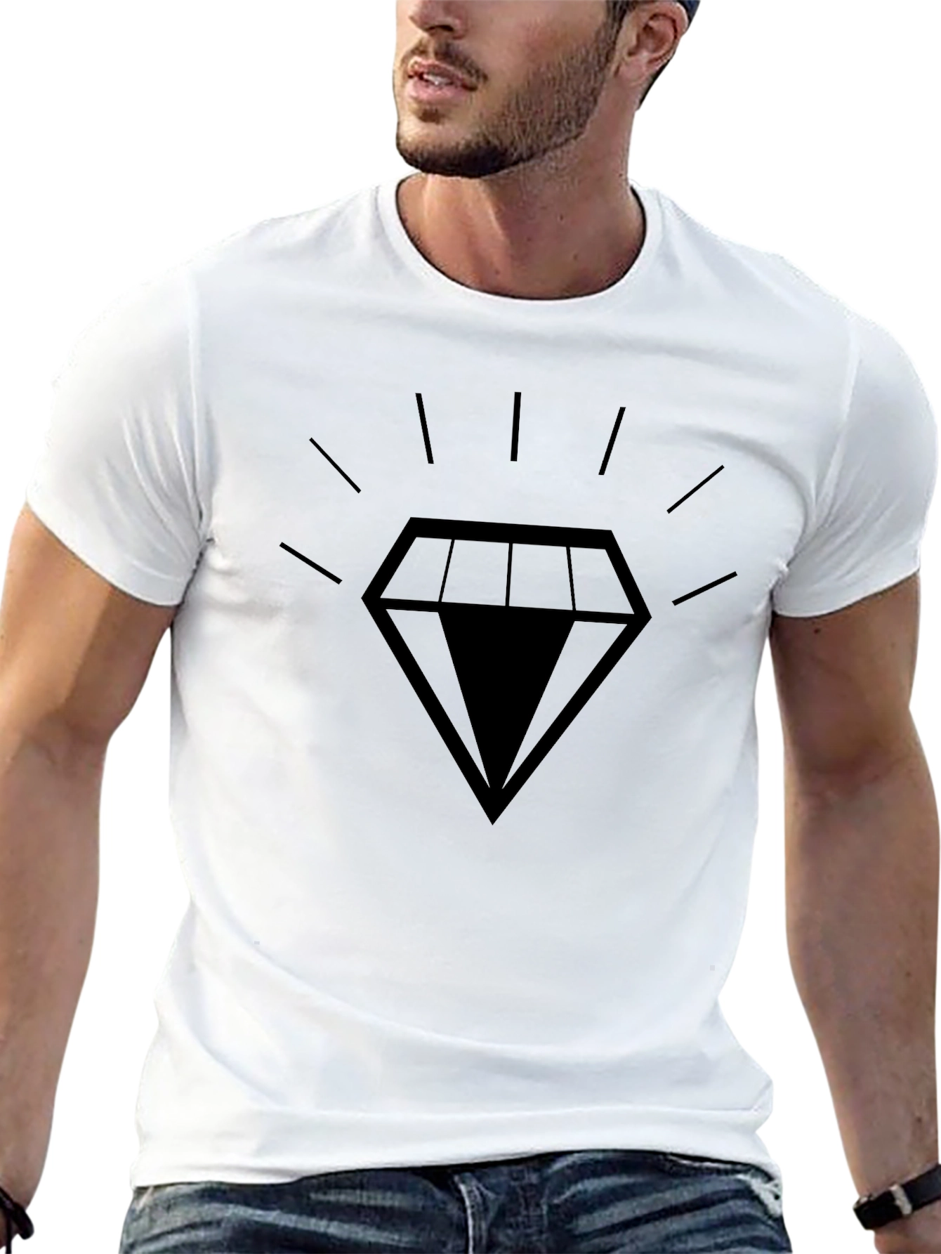 Mens Black Diamond Graphic T-Shirt