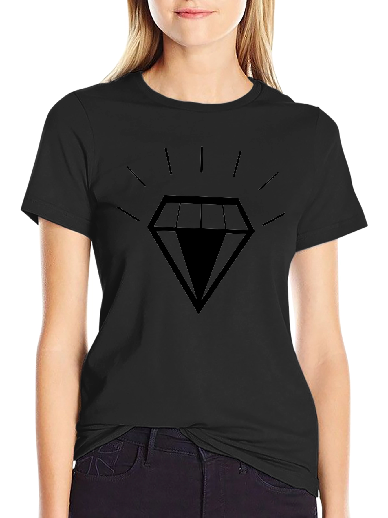 Mens Black Diamond Graphic T-Shirt