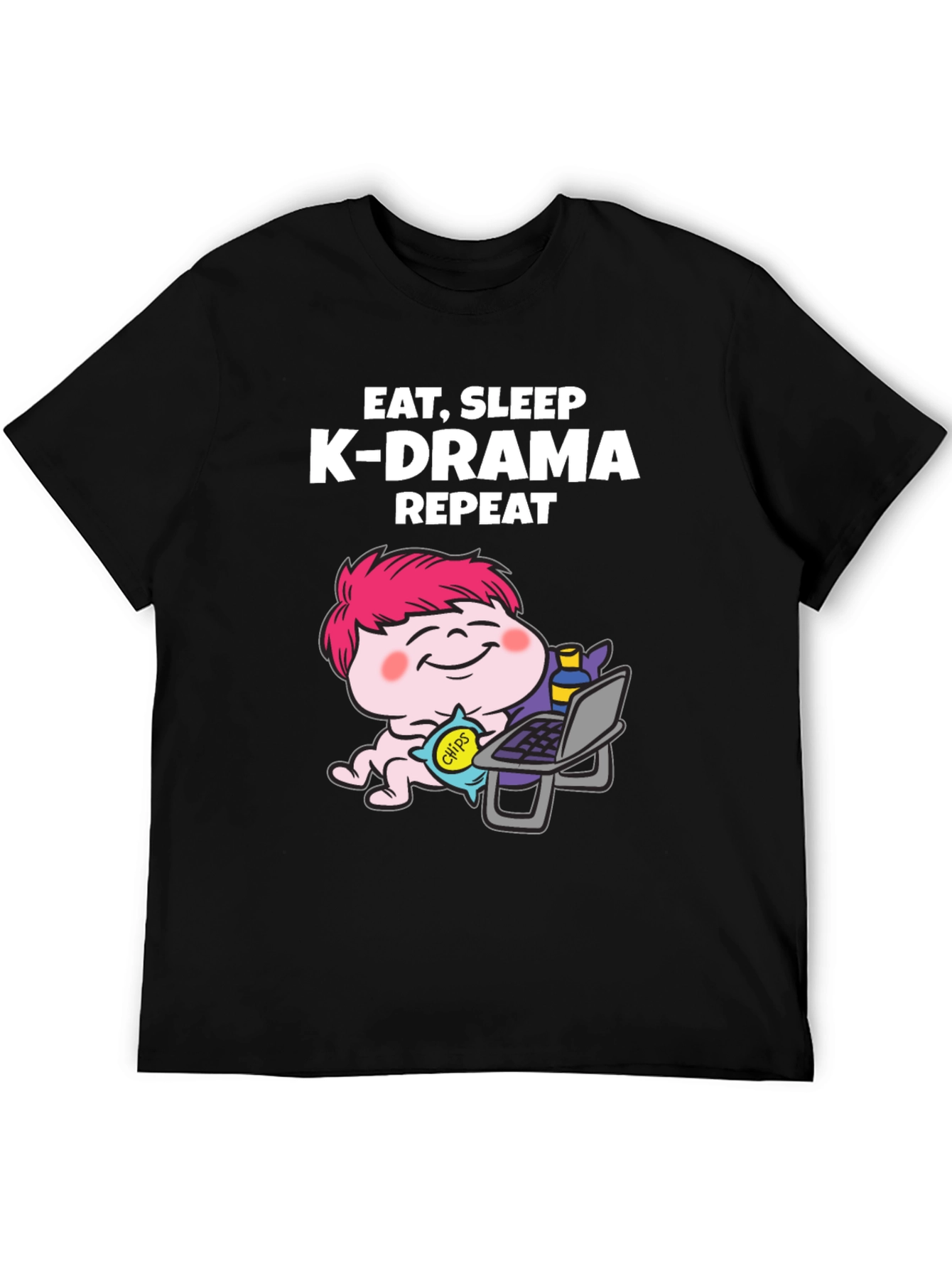 Eat Sleep K-Drama Repeat Graphic Tee