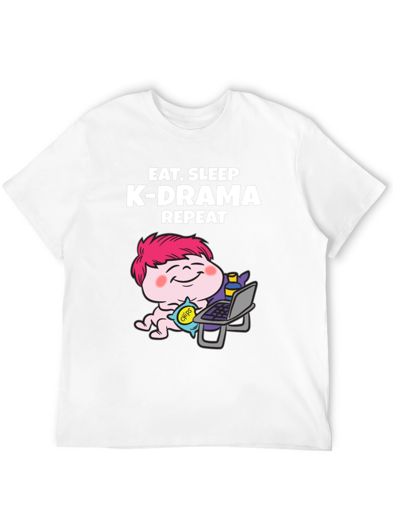 Eat Sleep K-Drama Repeat Graphic Tee