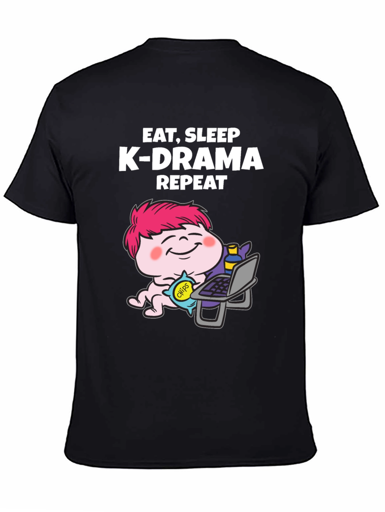 Eat Sleep K-Drama Repeat Graphic Tee