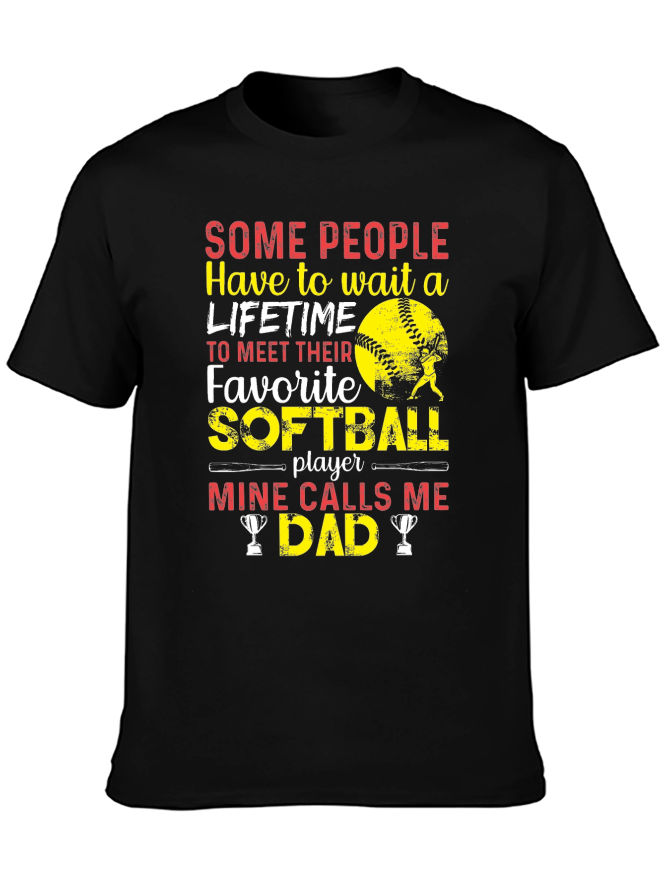 Softball Dad T-Shirt - Gift for Baseball Fathers