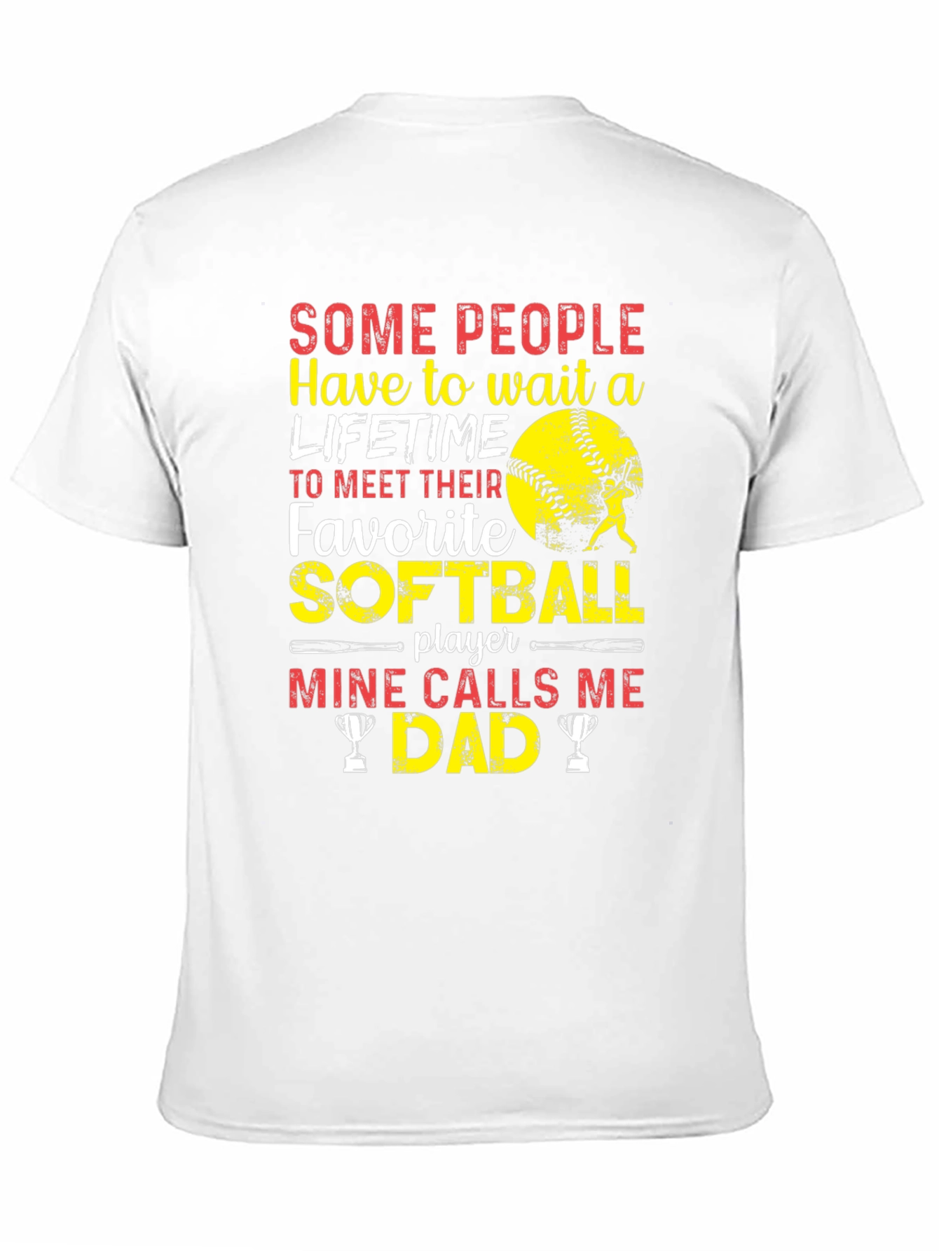 Softball Dad T-Shirt - Gift for Baseball Fathers