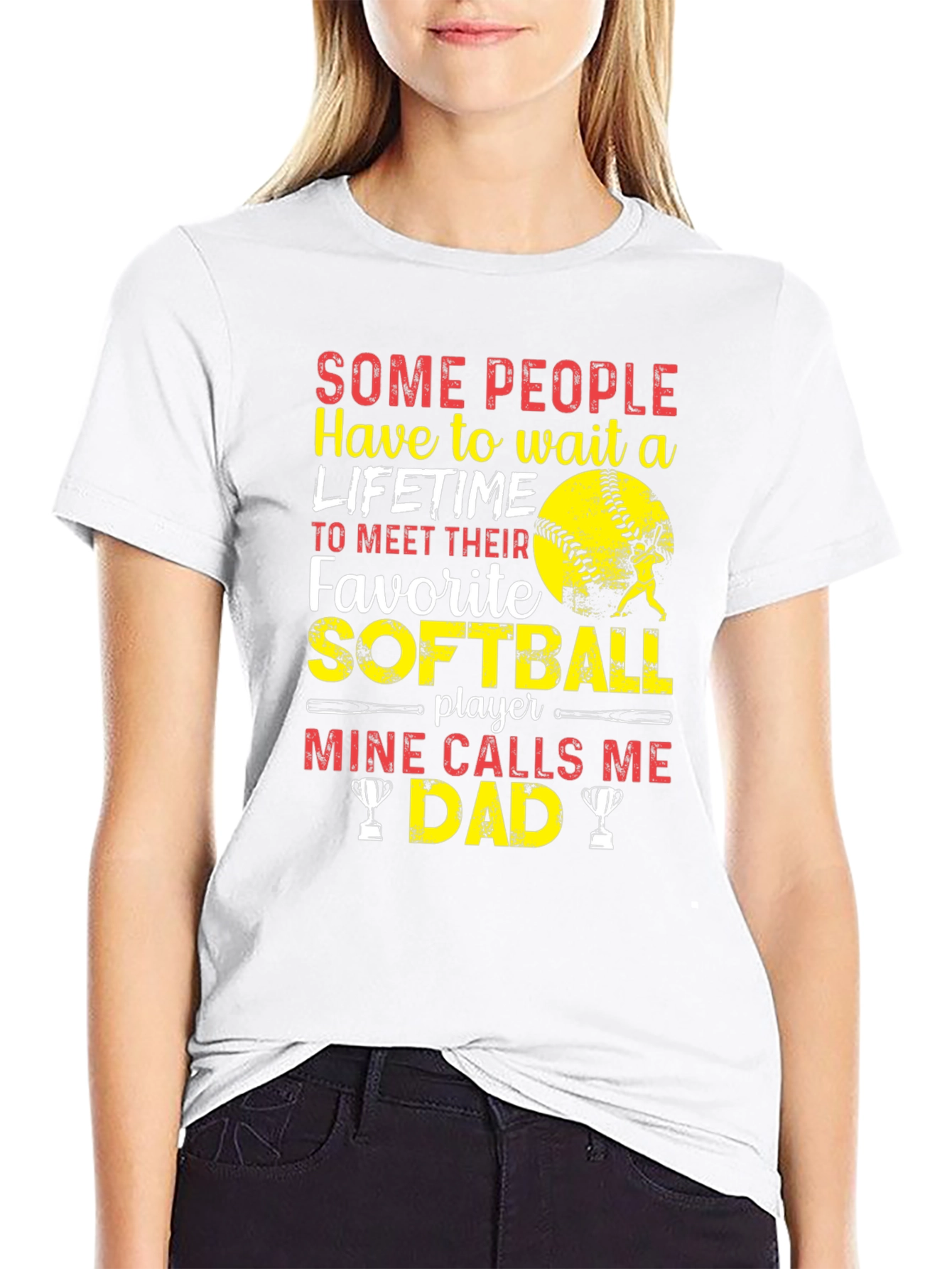 Softball Dad T-Shirt - Gift for Baseball Fathers