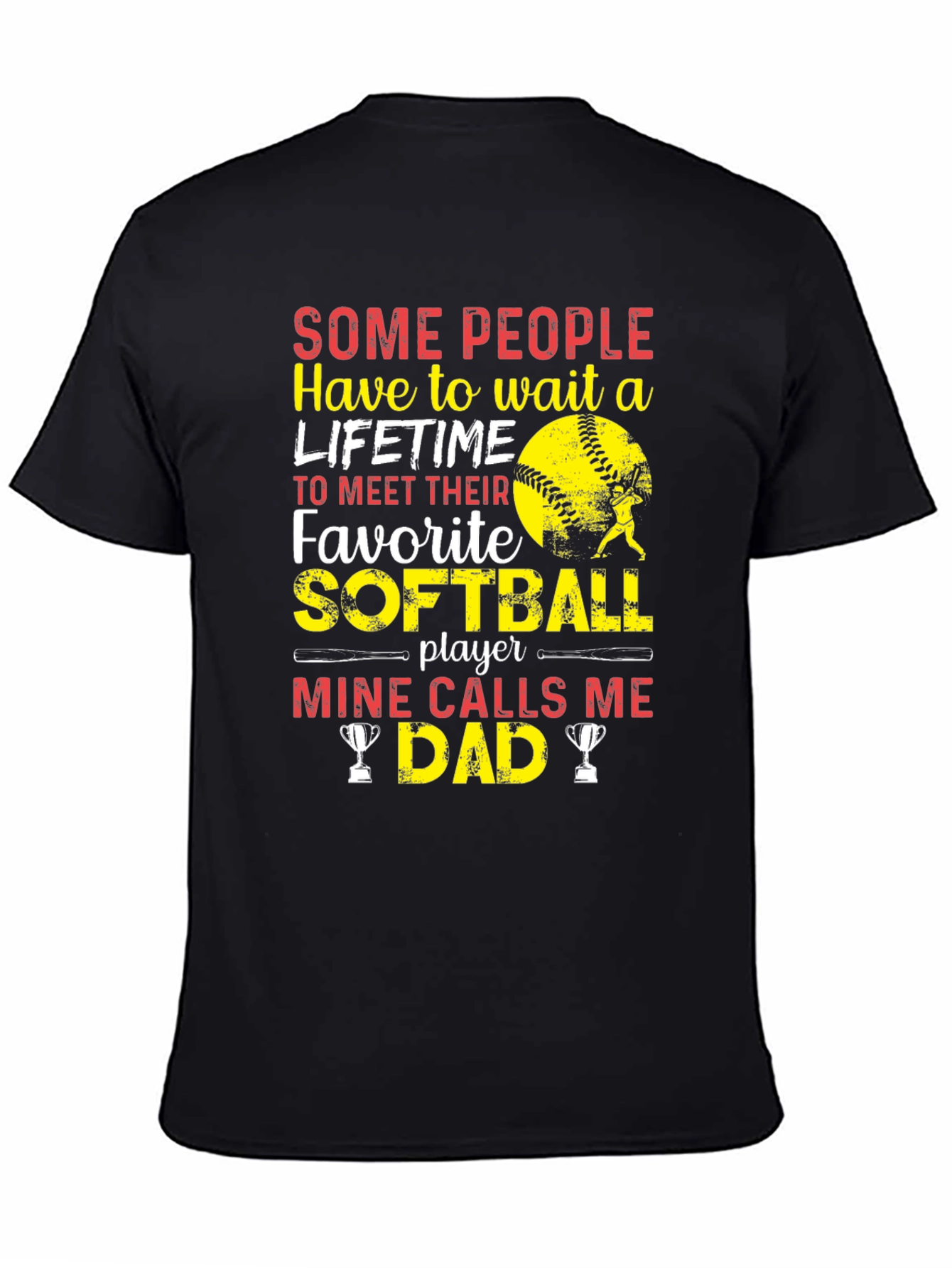 Softball Dad T-Shirt - Gift for Baseball Fathers