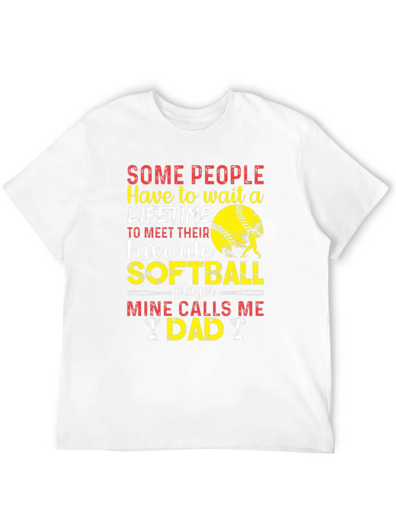 Softball Dad T-Shirt - Gift for Baseball Fathers