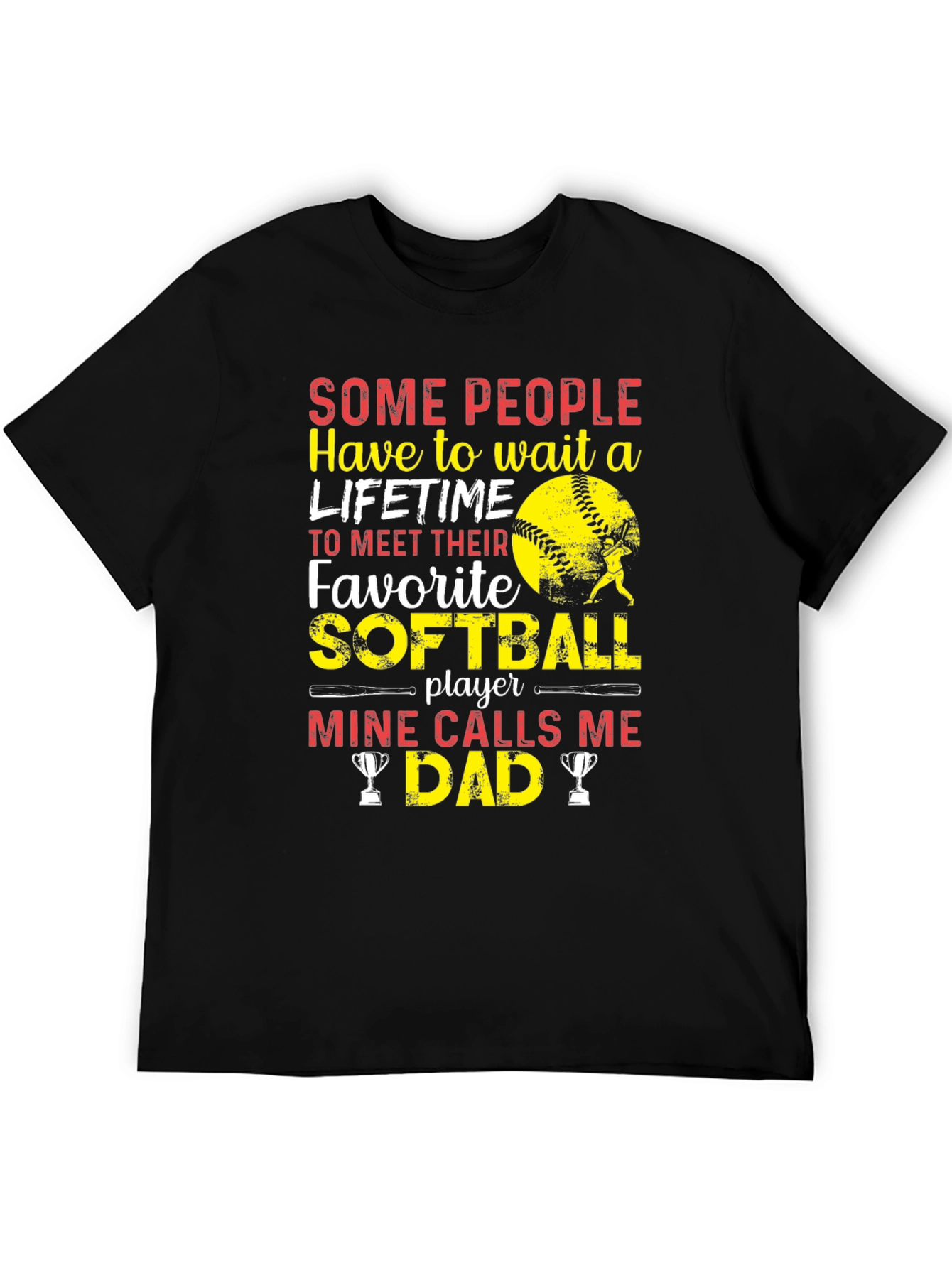 Softball Dad T-Shirt - Gift for Baseball Fathers