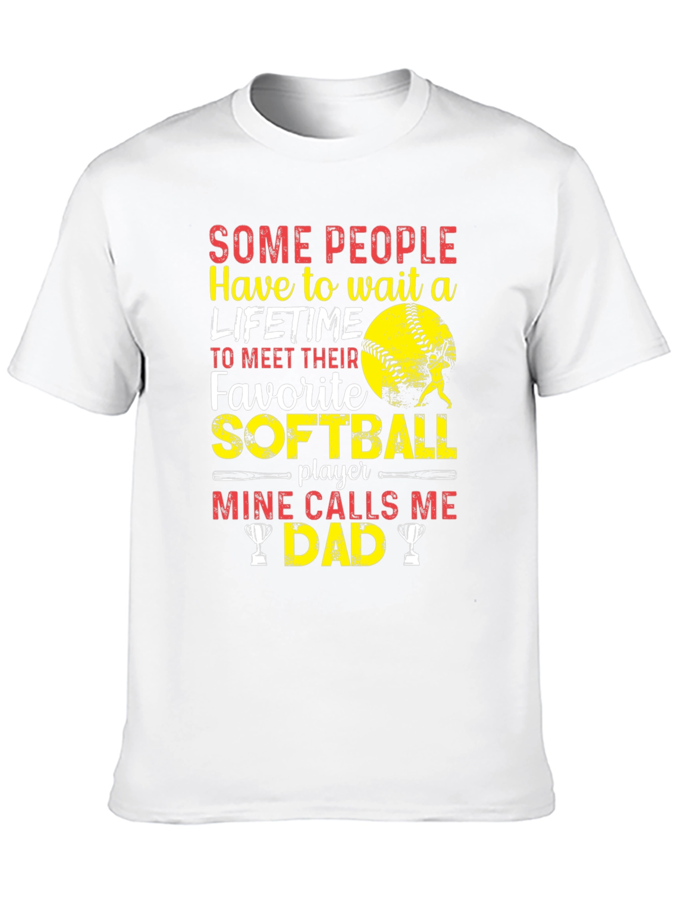 Softball Dad T-Shirt - Gift for Baseball Fathers