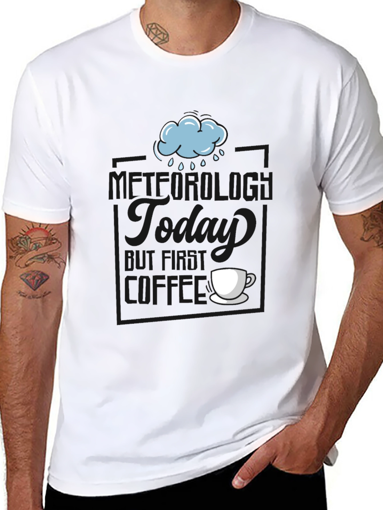 Rainy Day Coffee T-Shirt - Soft Cotton Blend