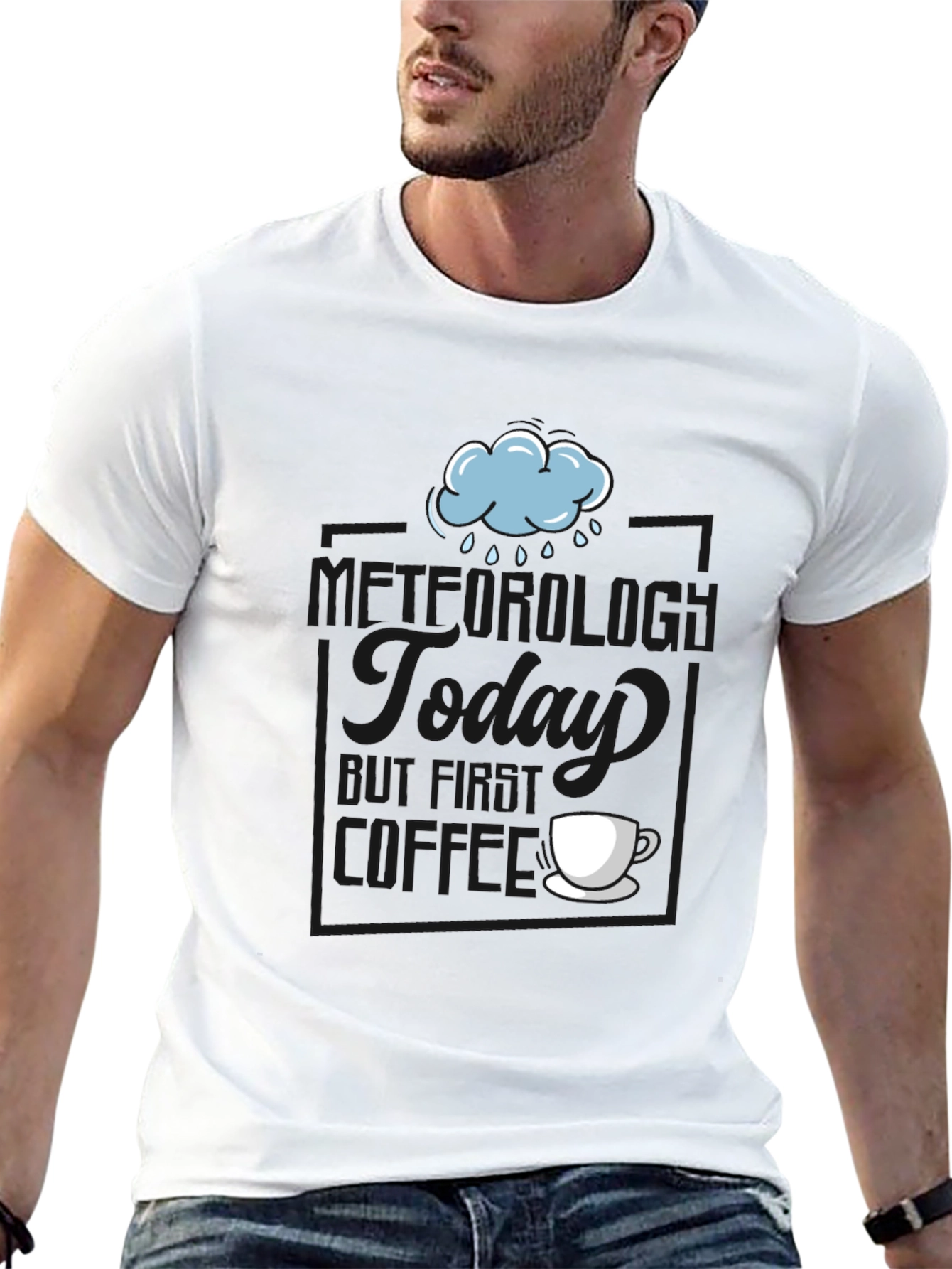 Rainy Day Coffee T-Shirt - Soft Cotton Blend