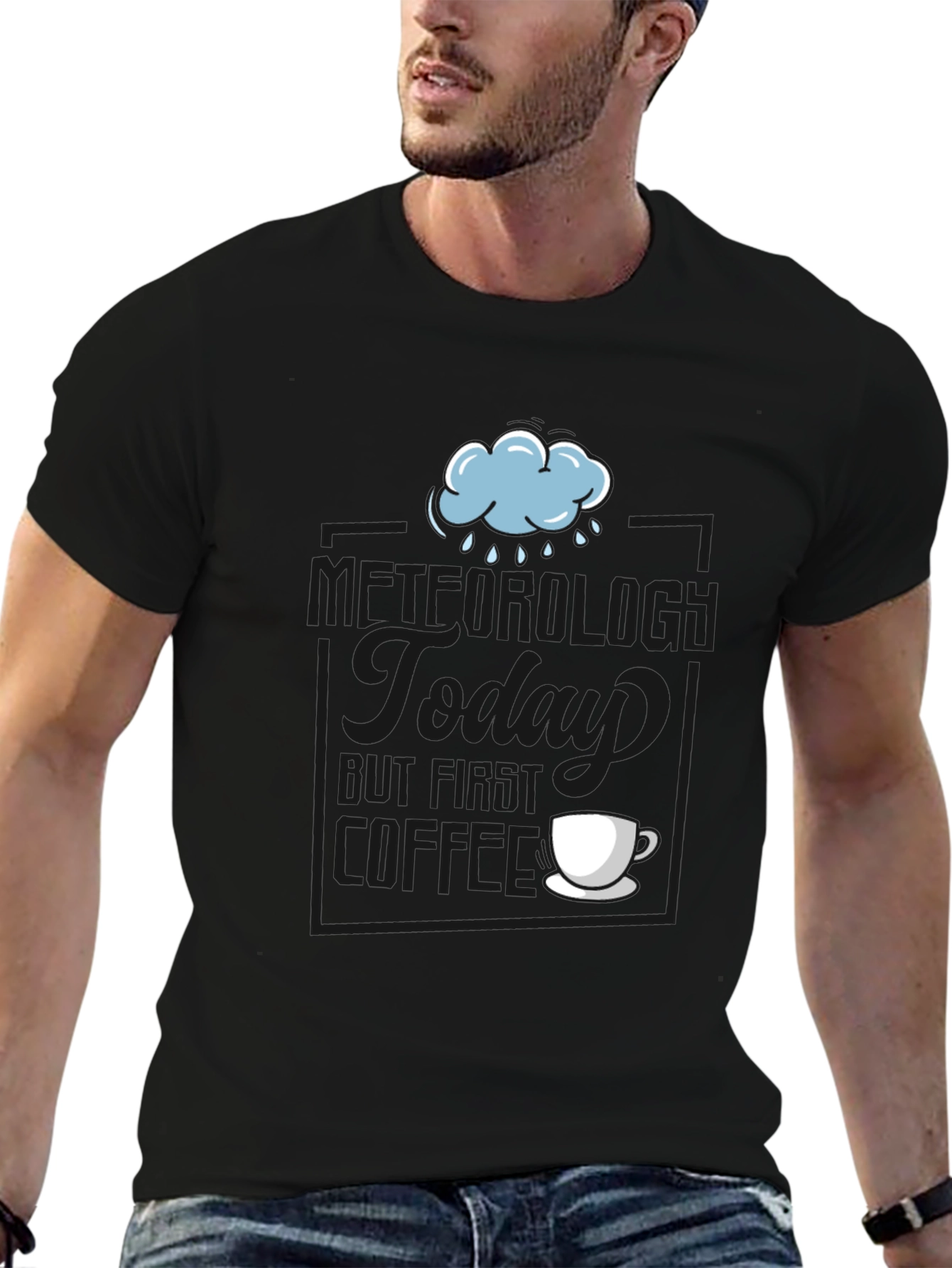 Rainy Day Coffee T-Shirt - Soft Cotton Blend