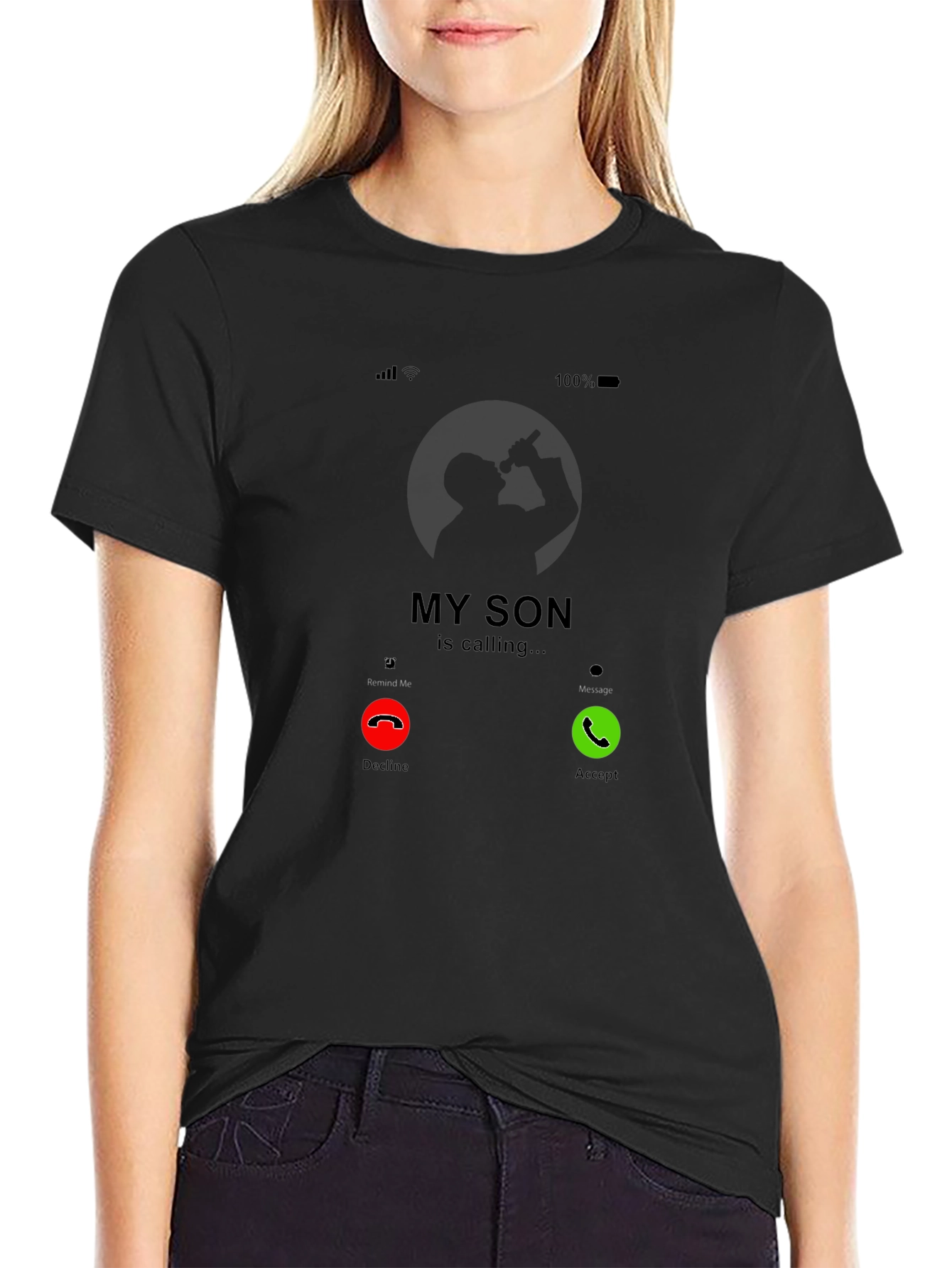 My Son is Calling Black T-Shirt