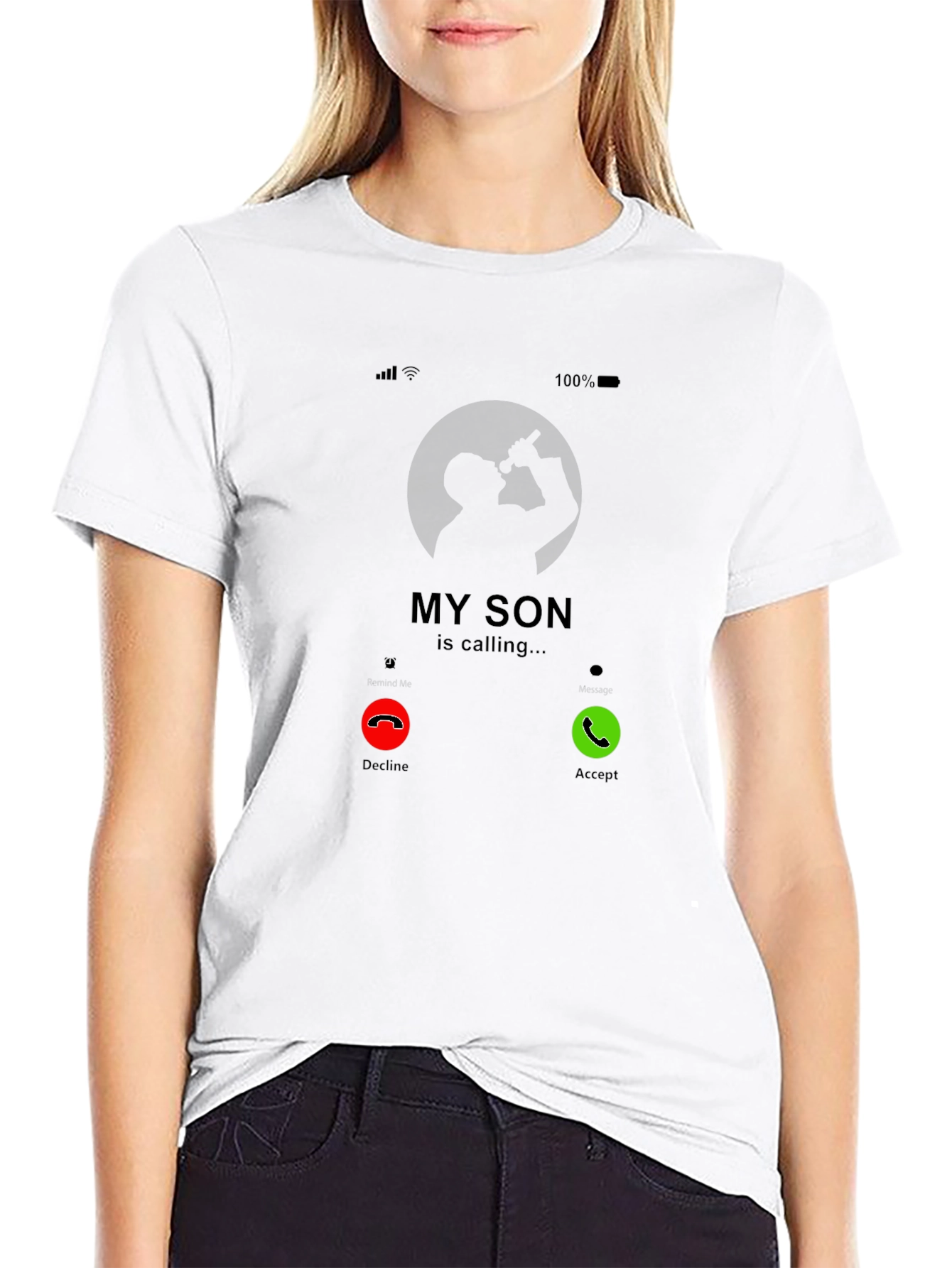 My Son is Calling Black T-Shirt