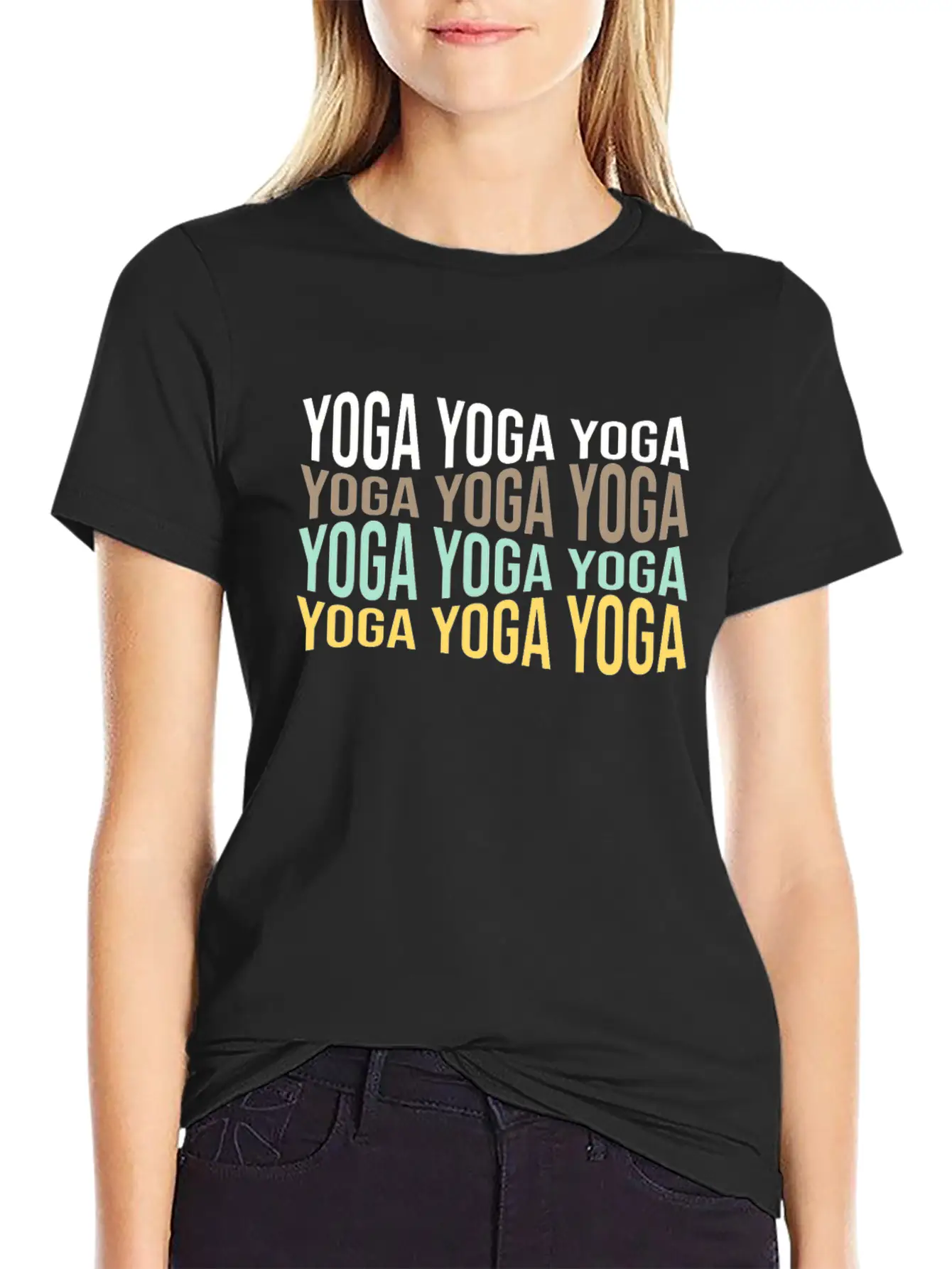 Yoga Comfortable Minimalist Graphic Tee – Summer Style Essential