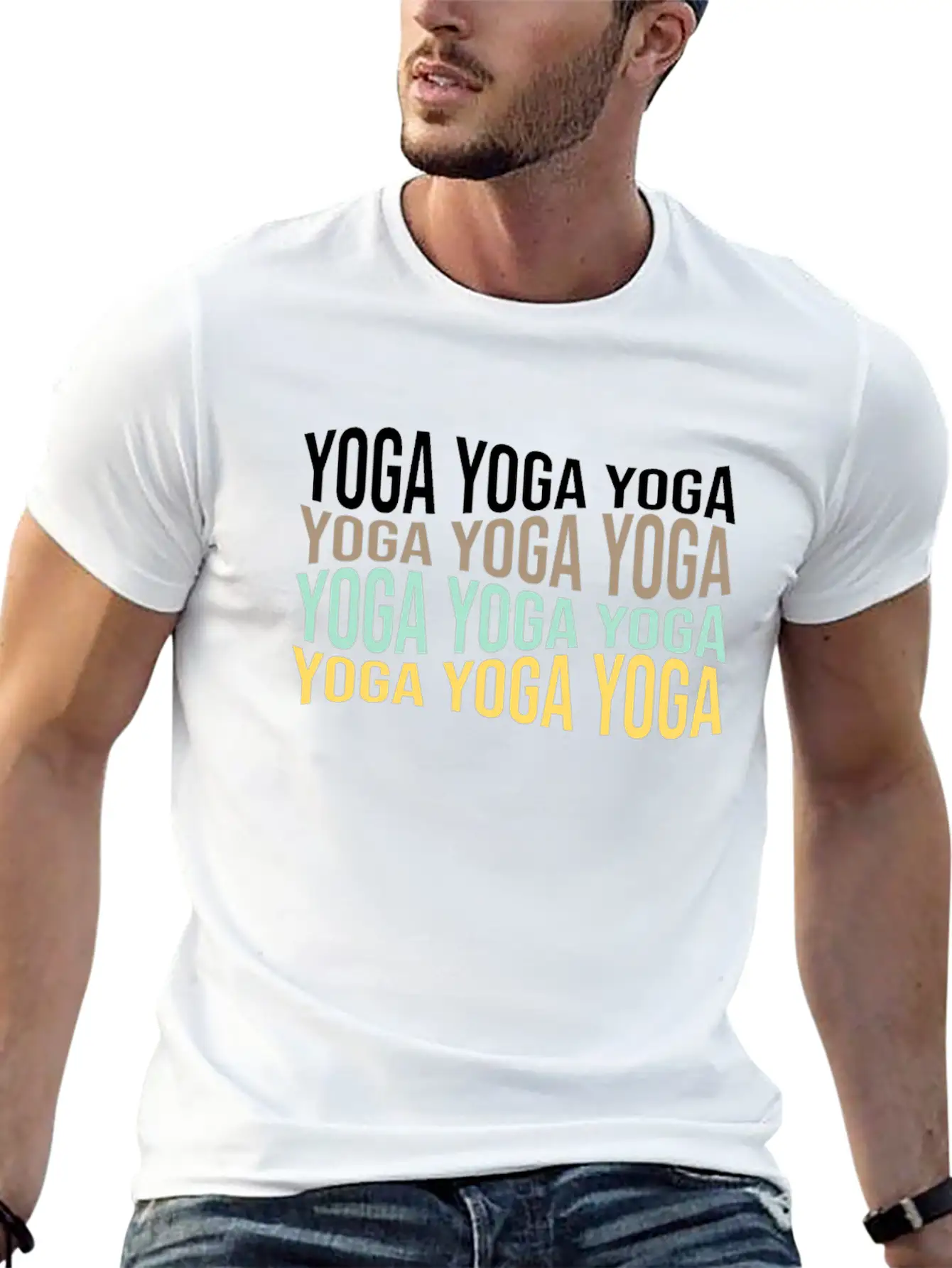 Yoga Comfortable Minimalist Graphic Tee – Summer Style Essential
