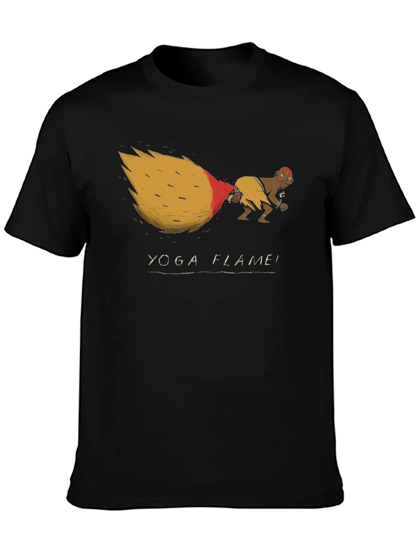 Yoga Flame Comfortable Minimalist Graphic Tee – Summer Style Essential