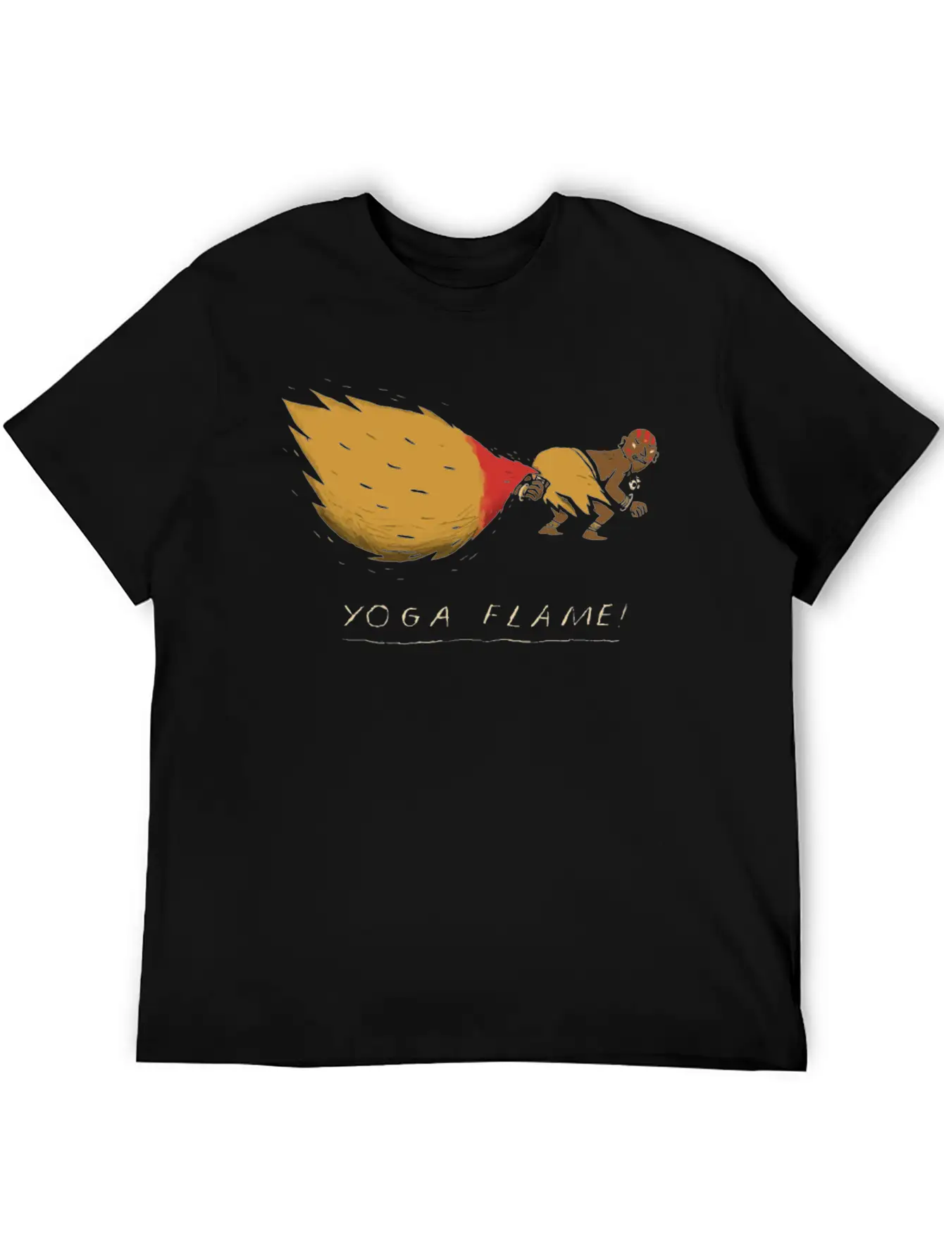 Yoga Flame Comfortable Minimalist Graphic Tee – Summer Style Essential