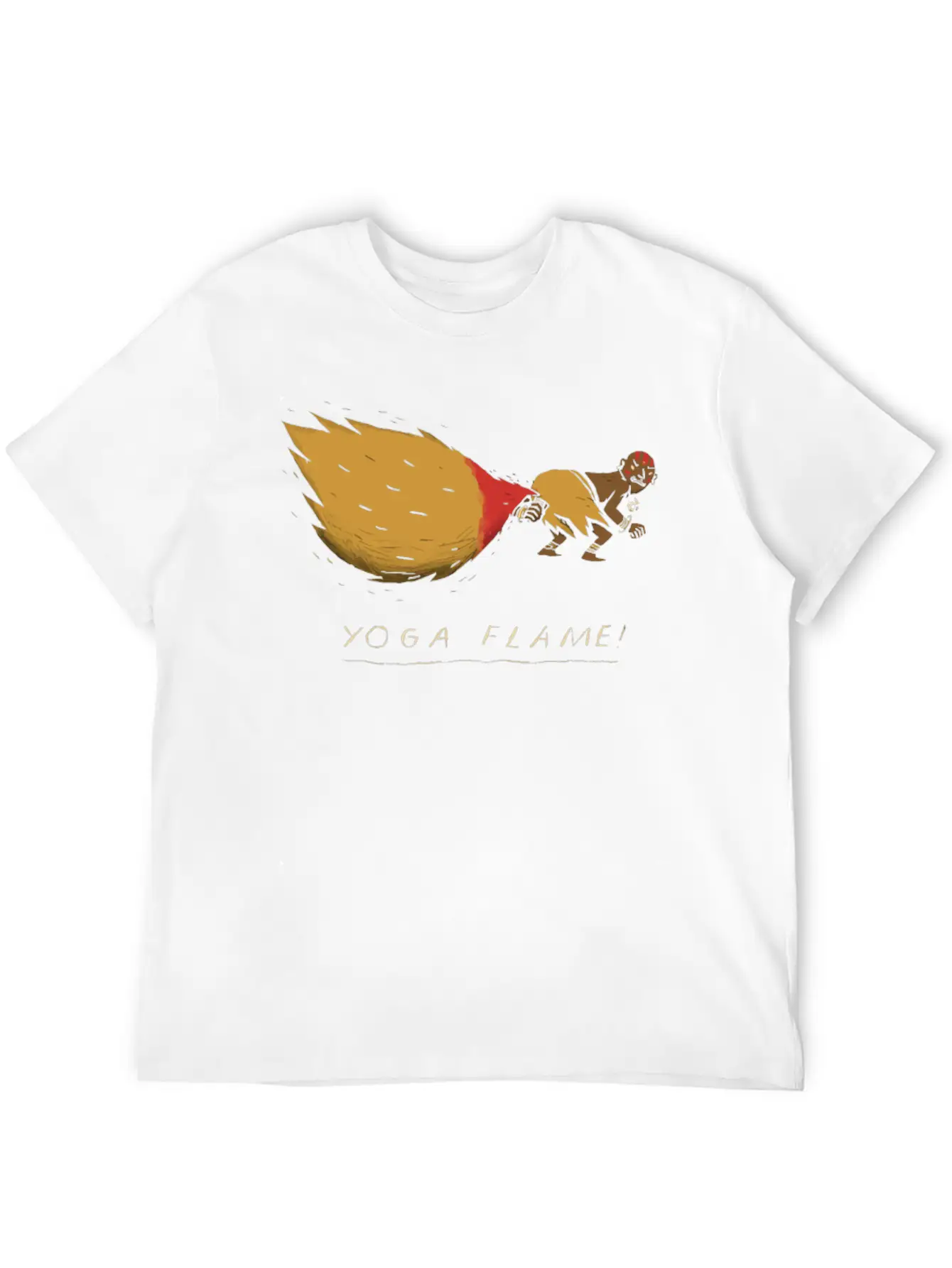 Yoga Flame Comfortable Minimalist Graphic Tee – Summer Style Essential