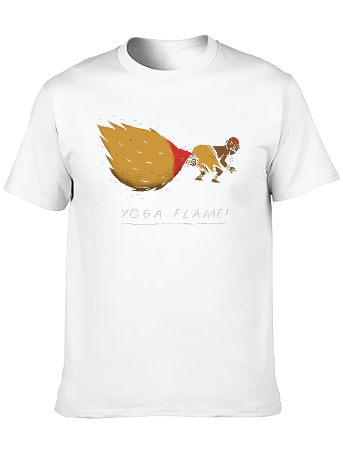 Yoga Flame Comfortable Minimalist Graphic Tee – Summer Style Essential