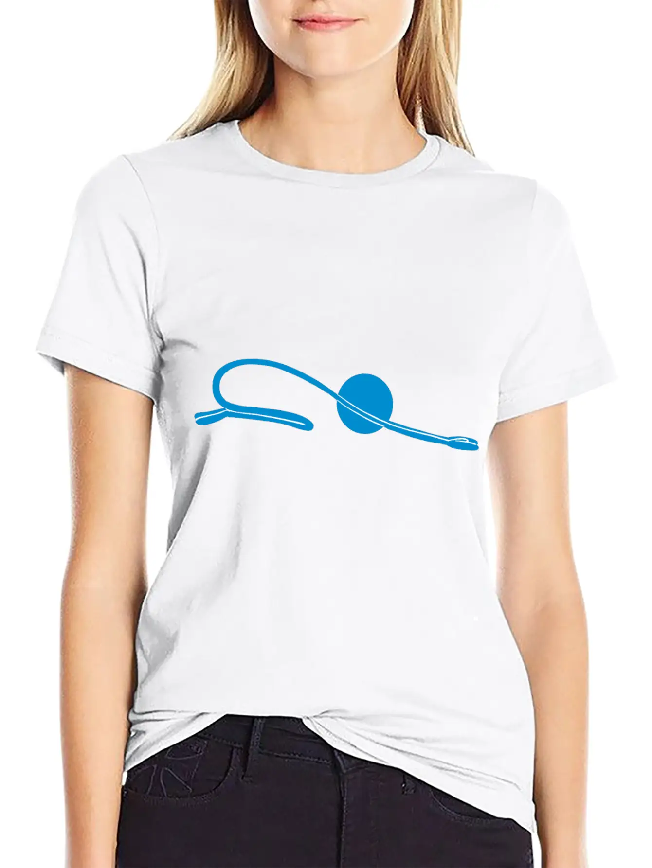 Yoga For Stick Figures In Balasana Pose Essential Unisex Summer Tee – Soft Cotton Casual Fit