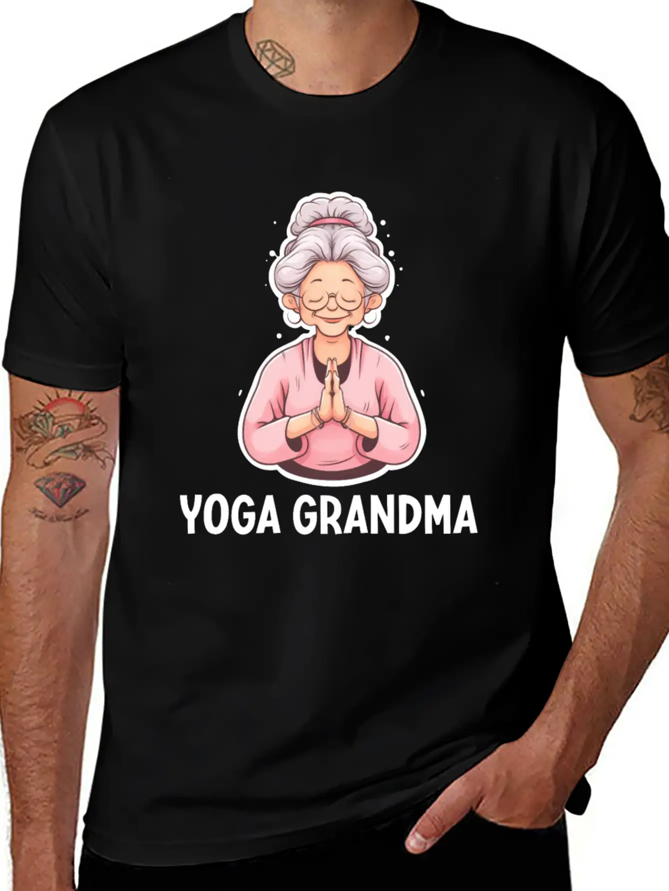 Yoga Grandma Stylish Everyday T-Shirt – Unisex Basic Cotton Tee