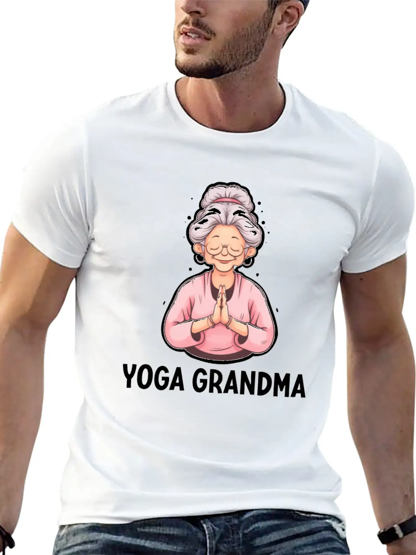 Yoga Grandma Stylish Everyday T-Shirt – Unisex Basic Cotton Tee