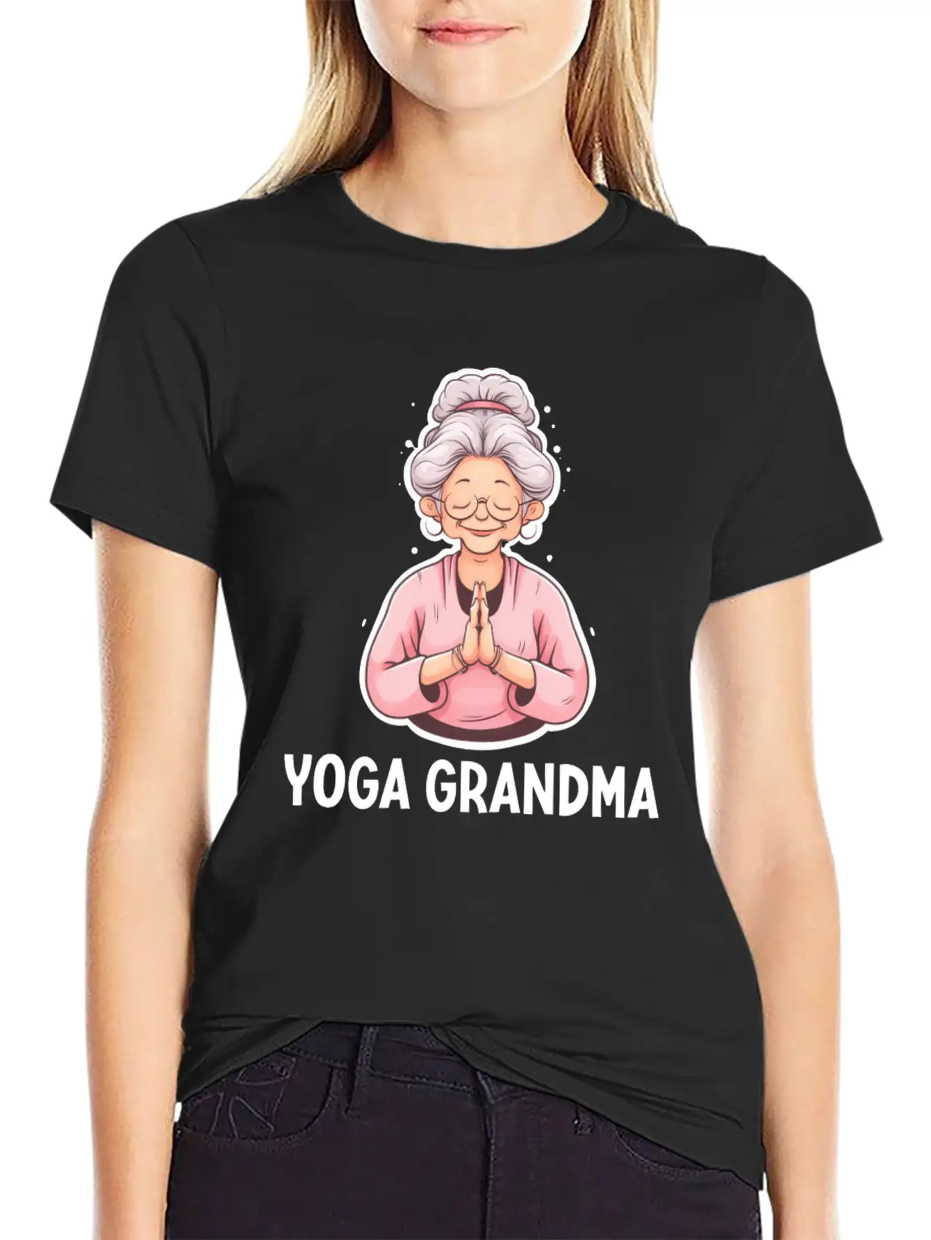 Yoga Grandma Stylish Everyday T-Shirt – Unisex Basic Cotton Tee