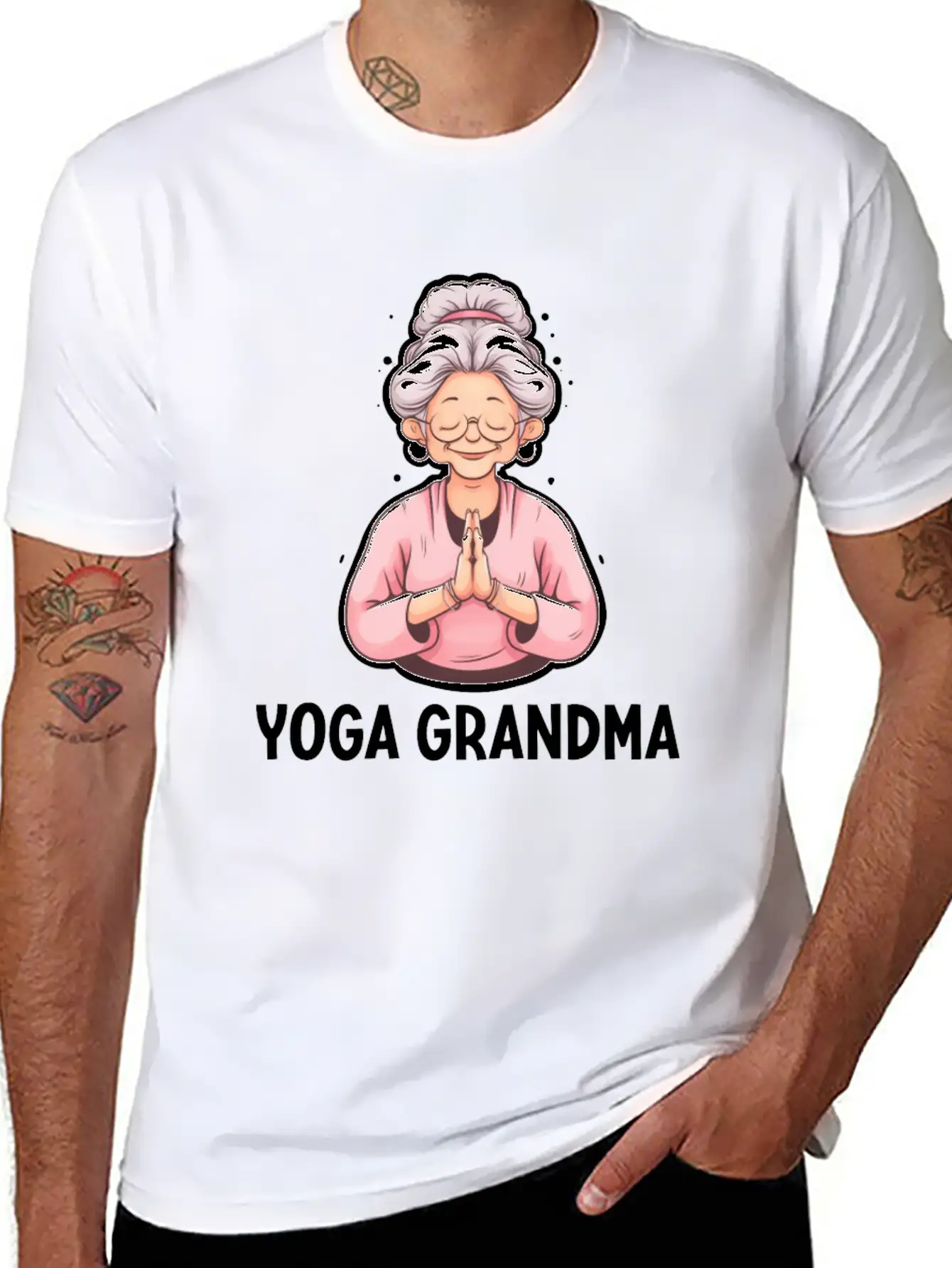 Yoga Grandma Stylish Everyday T-Shirt – Unisex Basic Cotton Tee