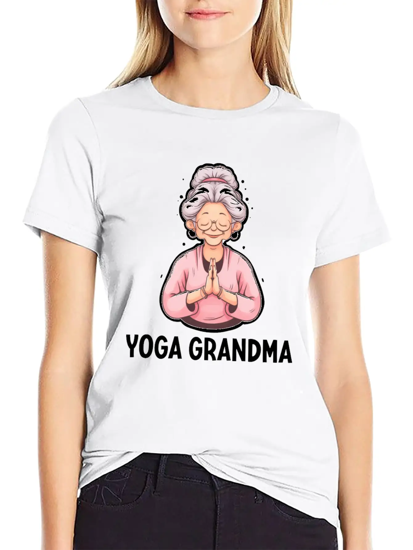 Yoga Grandma Stylish Everyday T-Shirt – Unisex Basic Cotton Tee