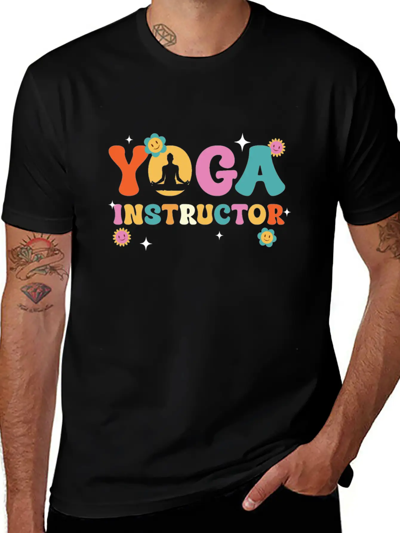 Yoga Instructor Meditation Bliss Unisex Short Sleeve Soft Cotton T-Shirt – Casual Everyday Wear