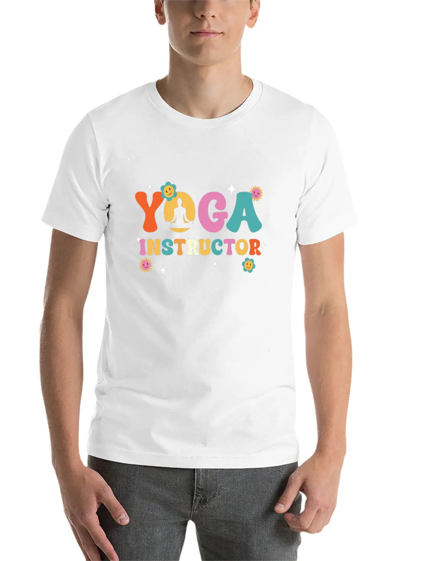 Yoga Instructor Meditation Bliss Unisex Short Sleeve Soft Cotton T-Shirt – Casual Everyday Wear