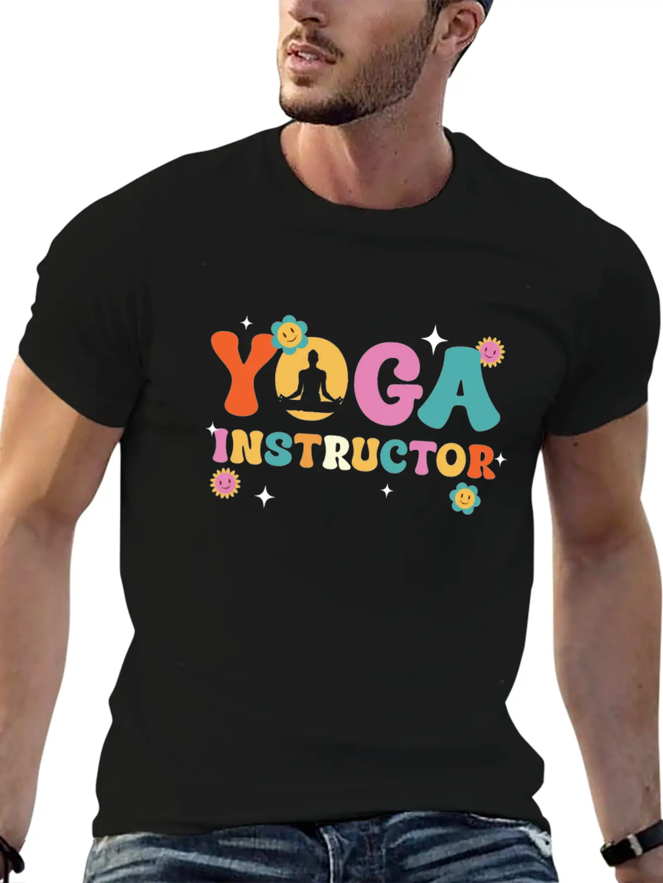Yoga Instructor Meditation Bliss Unisex Short Sleeve Soft Cotton T-Shirt – Casual Everyday Wear