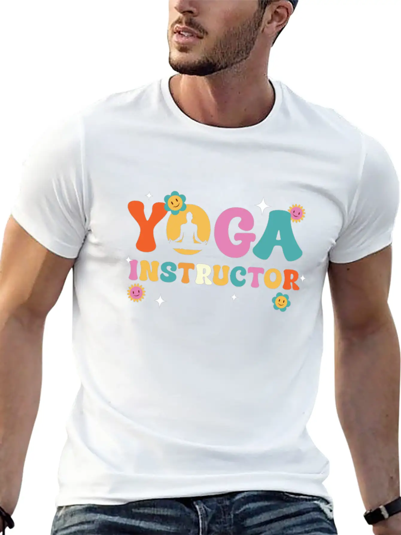 Yoga Instructor Meditation Bliss Unisex Short Sleeve Soft Cotton T-Shirt – Casual Everyday Wear