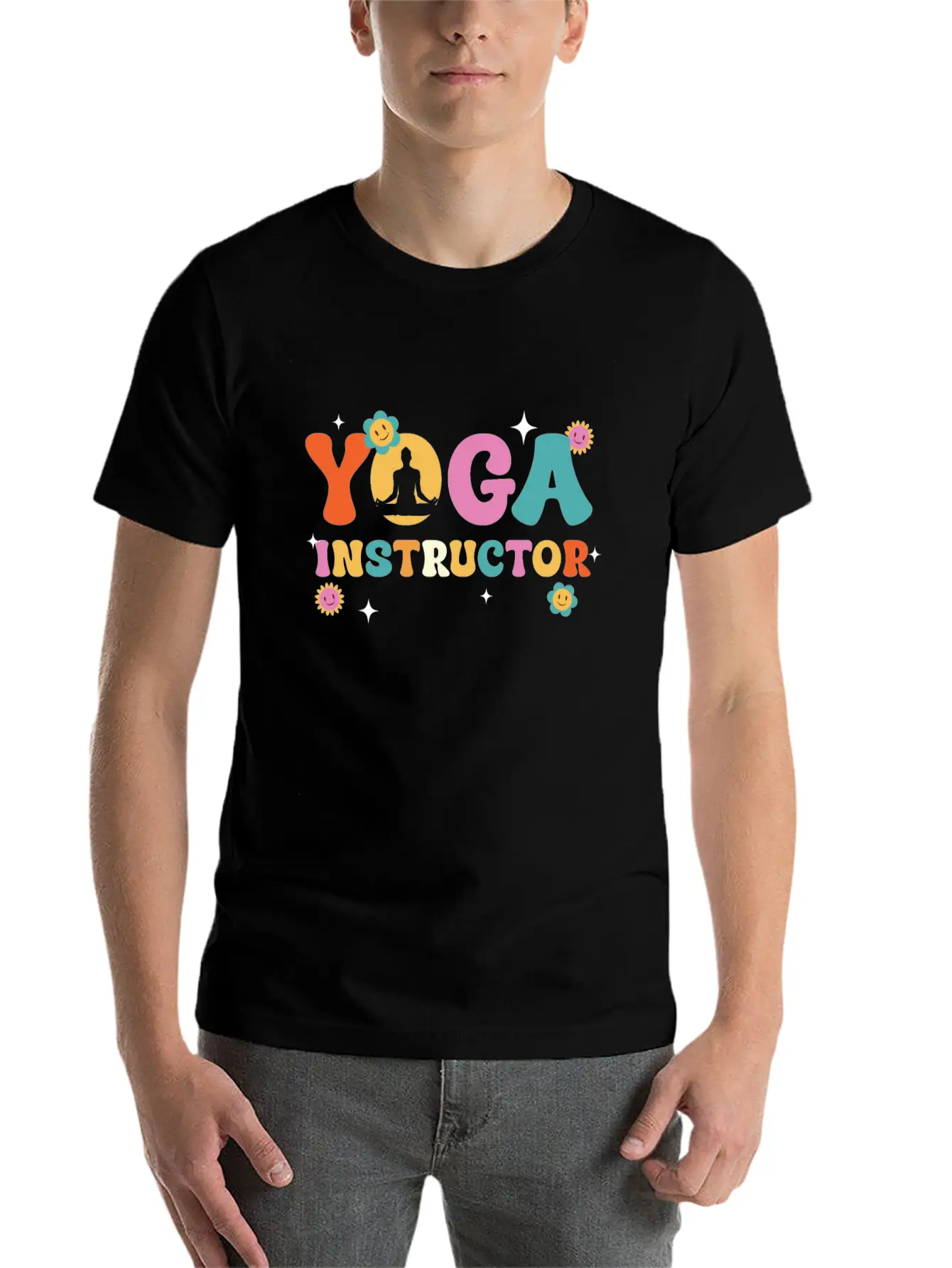 Yoga Instructor Meditation Bliss Unisex Short Sleeve Soft Cotton T-Shirt – Casual Everyday Wear