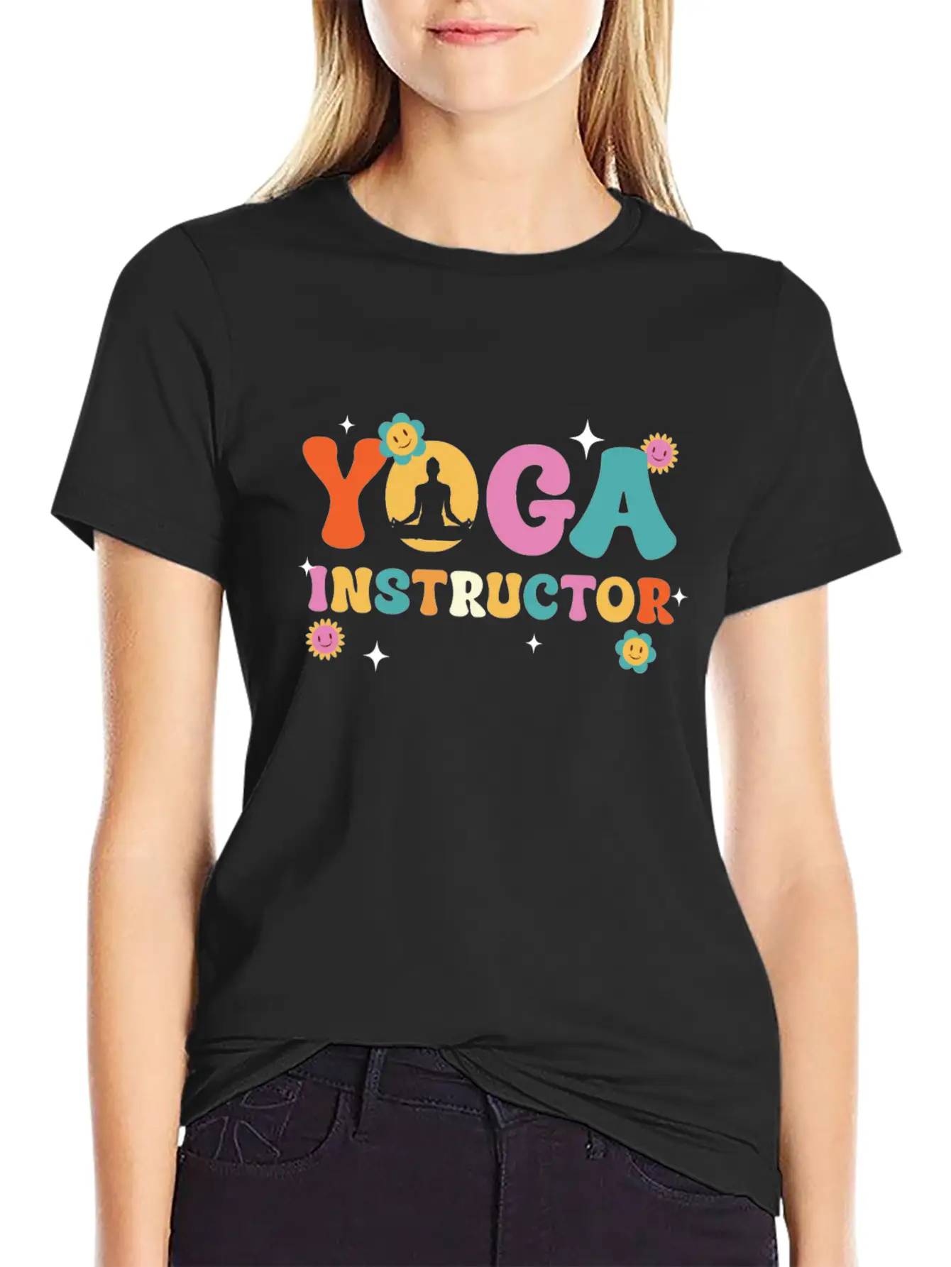 Yoga Instructor Meditation Bliss Unisex Short Sleeve Soft Cotton T-Shirt – Casual Everyday Wear