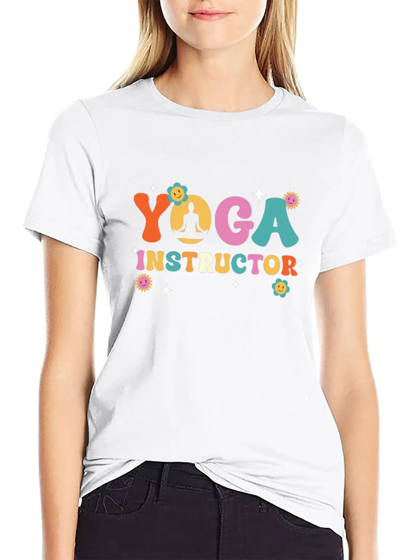 Yoga Instructor Meditation Bliss Unisex Short Sleeve Soft Cotton T-Shirt – Casual Everyday Wear