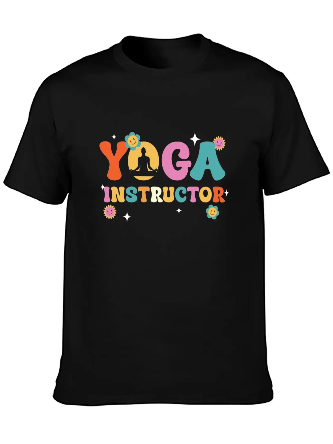 Yoga Instructor Meditation Bliss Unisex Short Sleeve Soft Cotton T-Shirt – Casual Everyday Wear