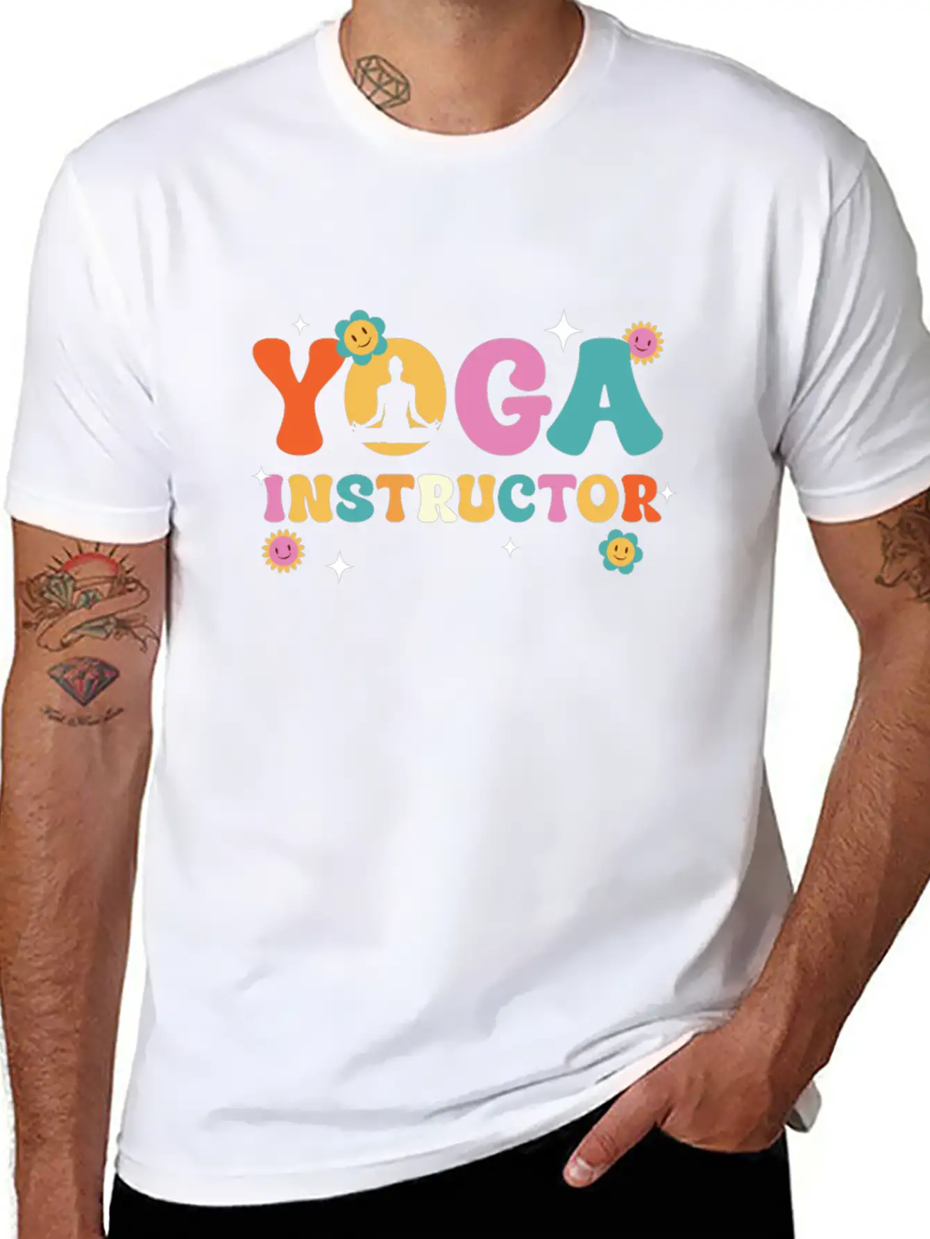 Yoga Instructor Meditation Bliss Unisex Short Sleeve Soft Cotton T-Shirt – Casual Everyday Wear