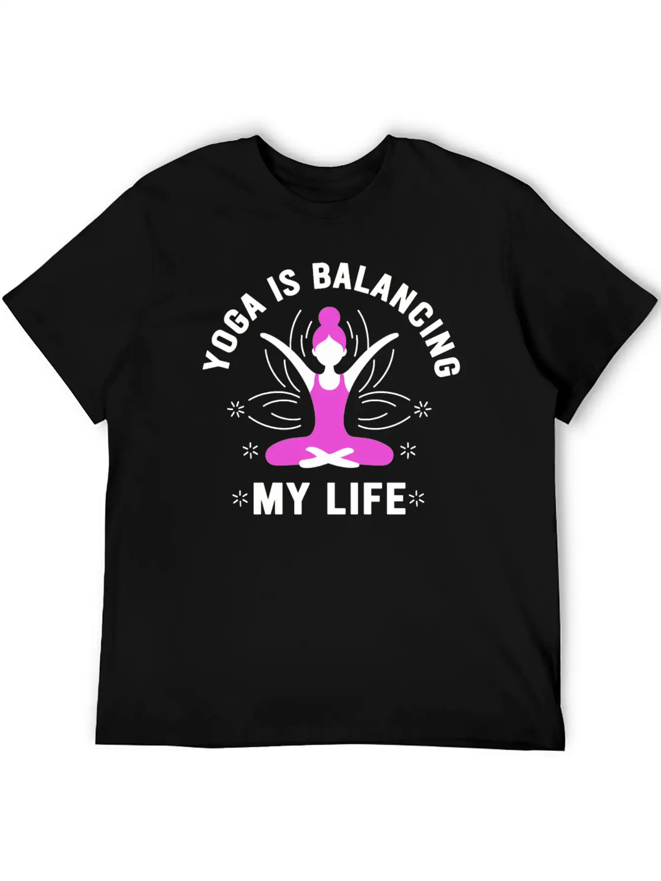Yoga Is Balancing My Life Unisex Short Sleeve Soft Cotton T-Shirt – Casual Everyday Wear