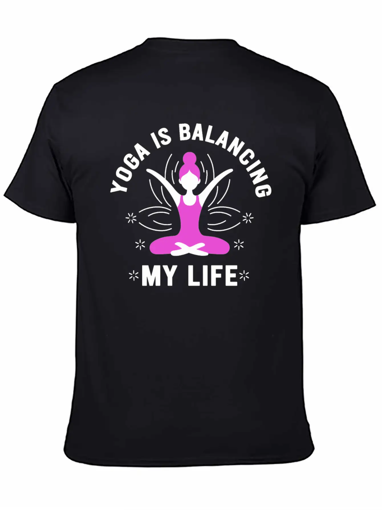 Yoga Is Balancing My Life Unisex Short Sleeve Soft Cotton T-Shirt – Casual Everyday Wear