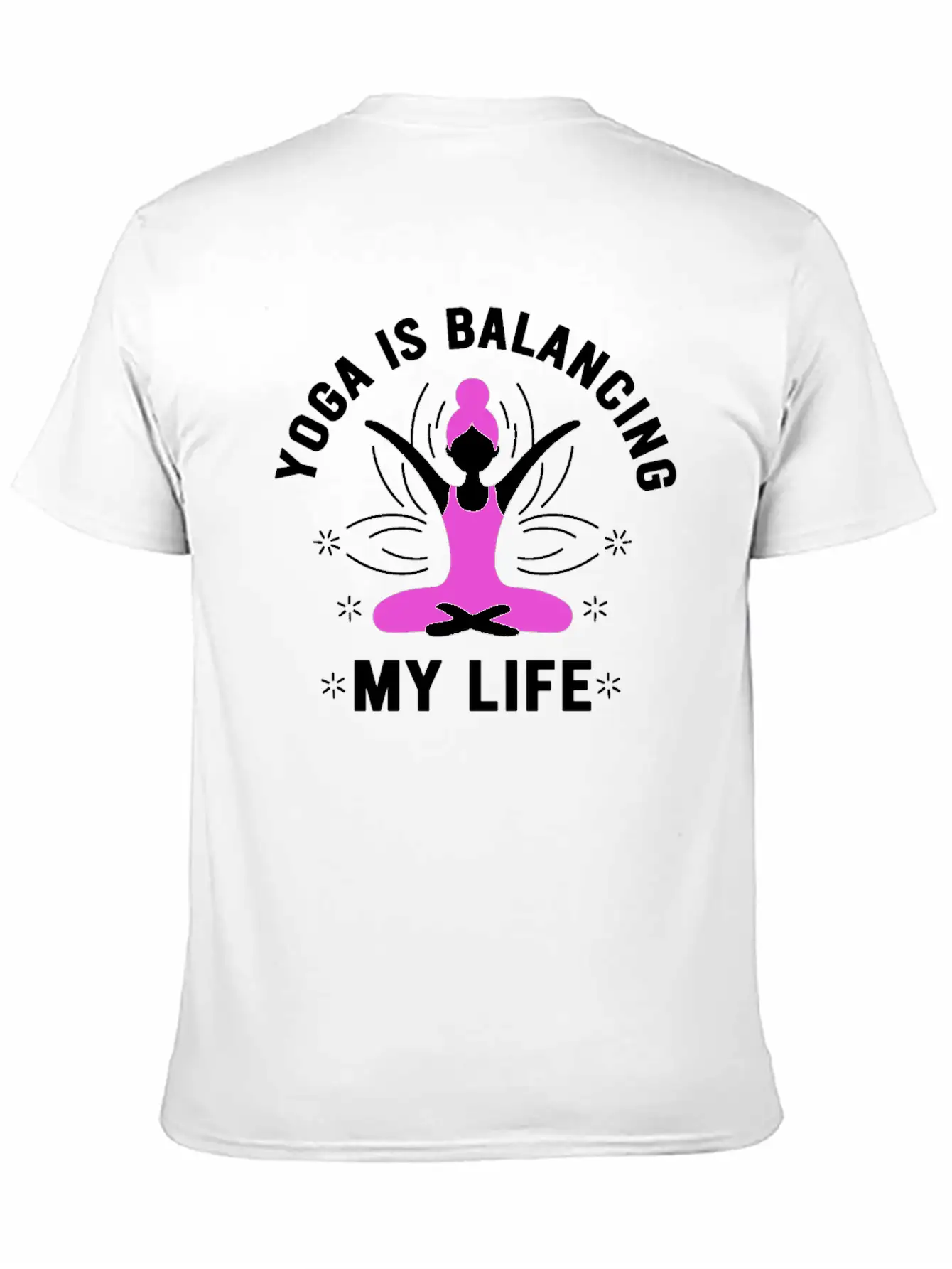 Yoga Is Balancing My Life Unisex Short Sleeve Soft Cotton T-Shirt – Casual Everyday Wear