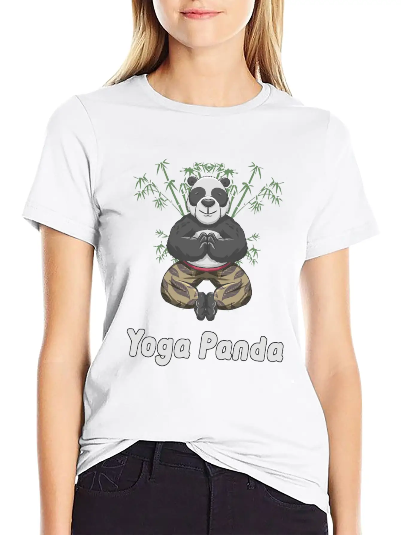 Yoga Panda Comfortable Minimalist Graphic Tee – Summer Style Essential