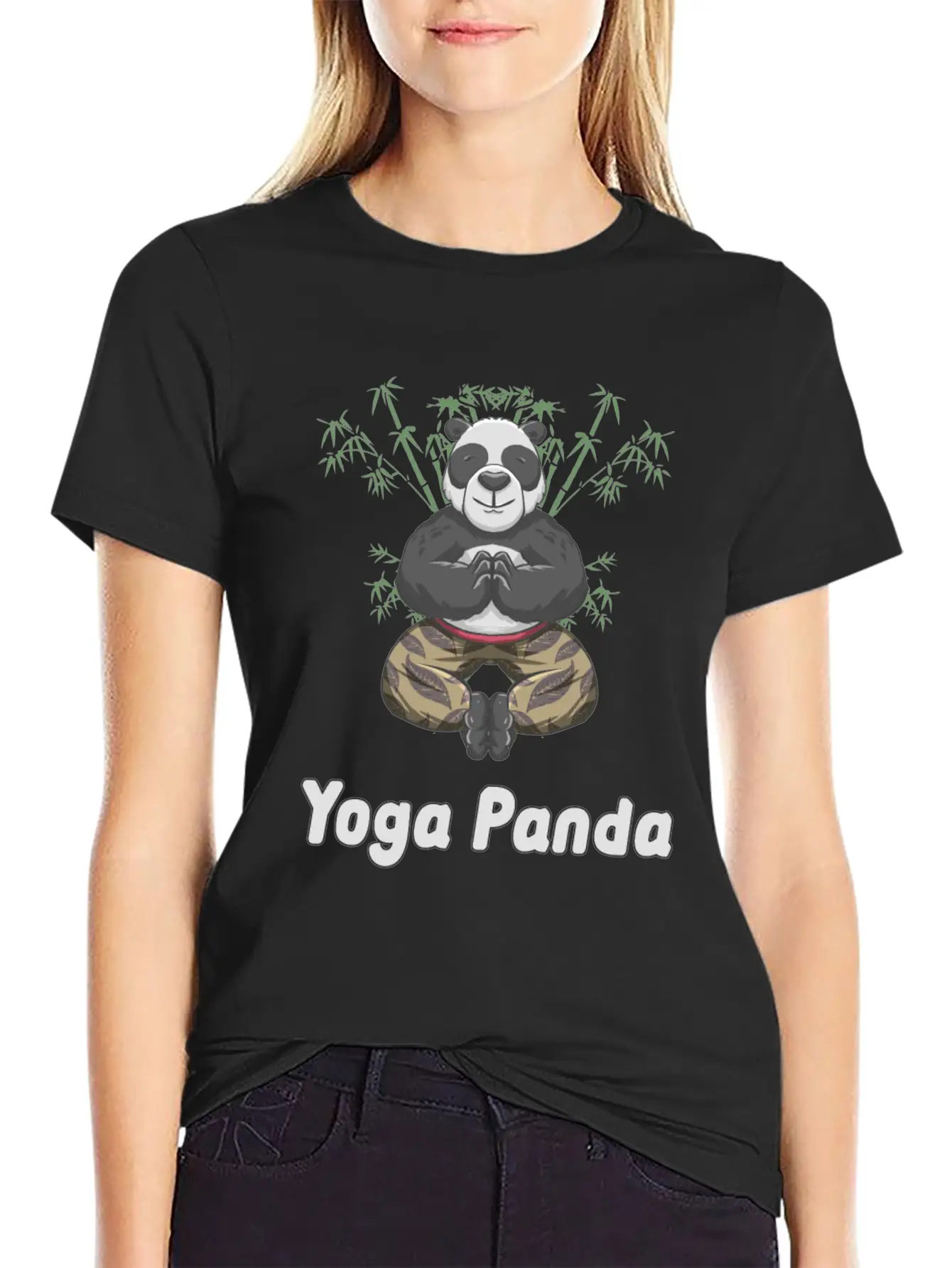 Yoga Panda Comfortable Minimalist Graphic Tee – Summer Style Essential