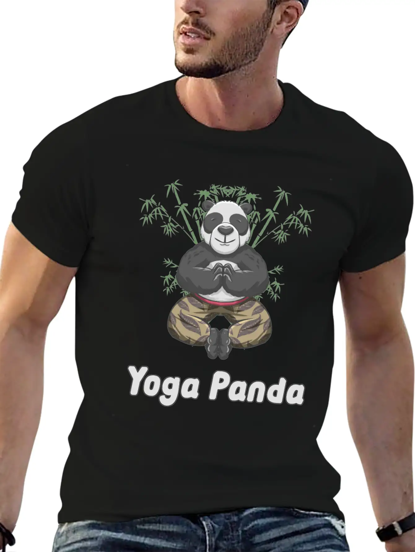 Yoga Panda Comfortable Minimalist Graphic Tee – Summer Style Essential