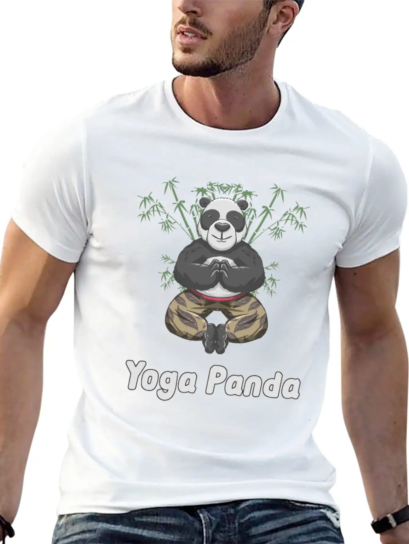 Yoga Panda Comfortable Minimalist Graphic Tee – Summer Style Essential
