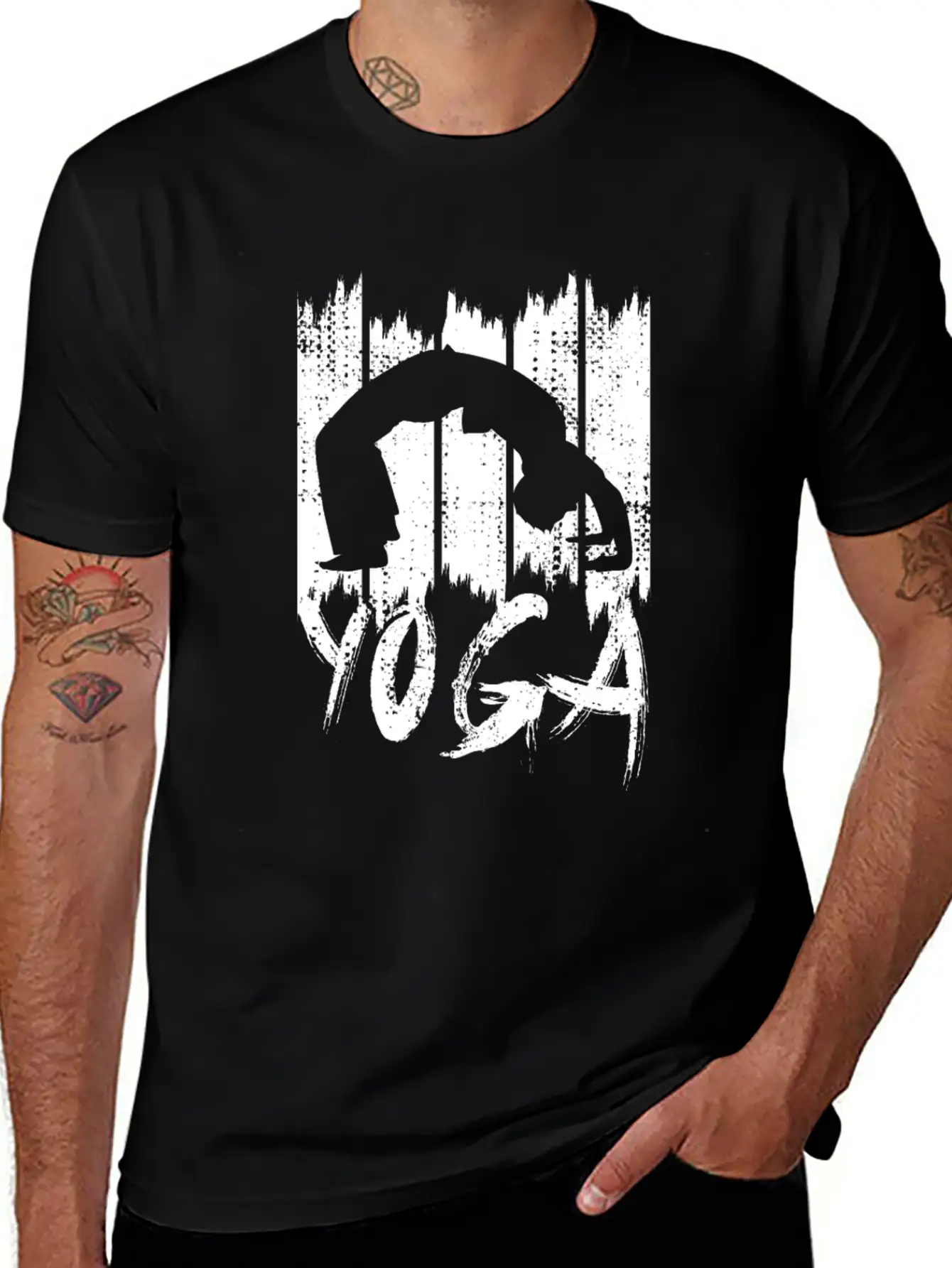 Yoga Pose Stylish Everyday T-Shirt – Unisex Basic Cotton Tee